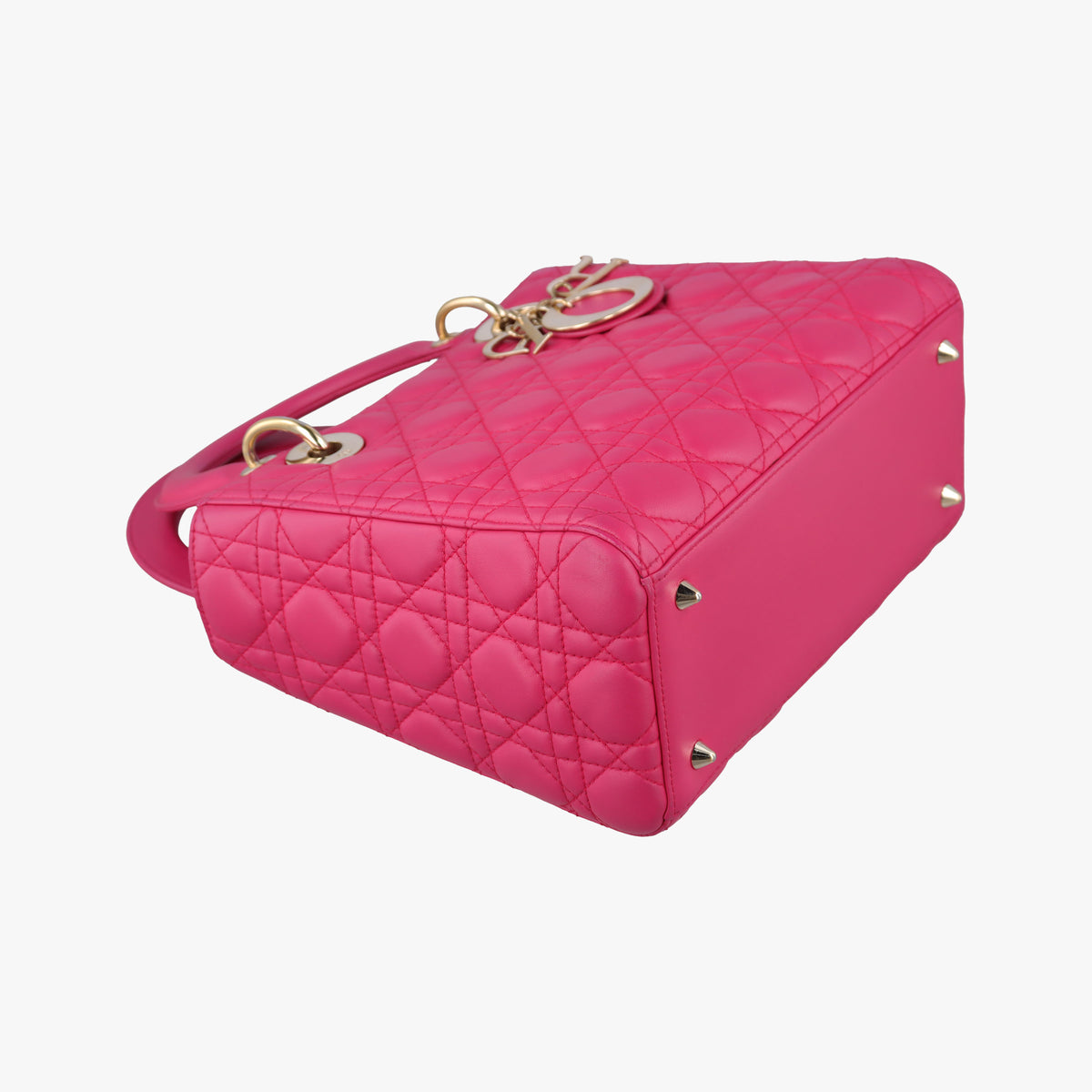 Lady Dior Rose lambskin 01-MA-0162レディディオール ローズ レッド ラムスキン 01-MA-0162