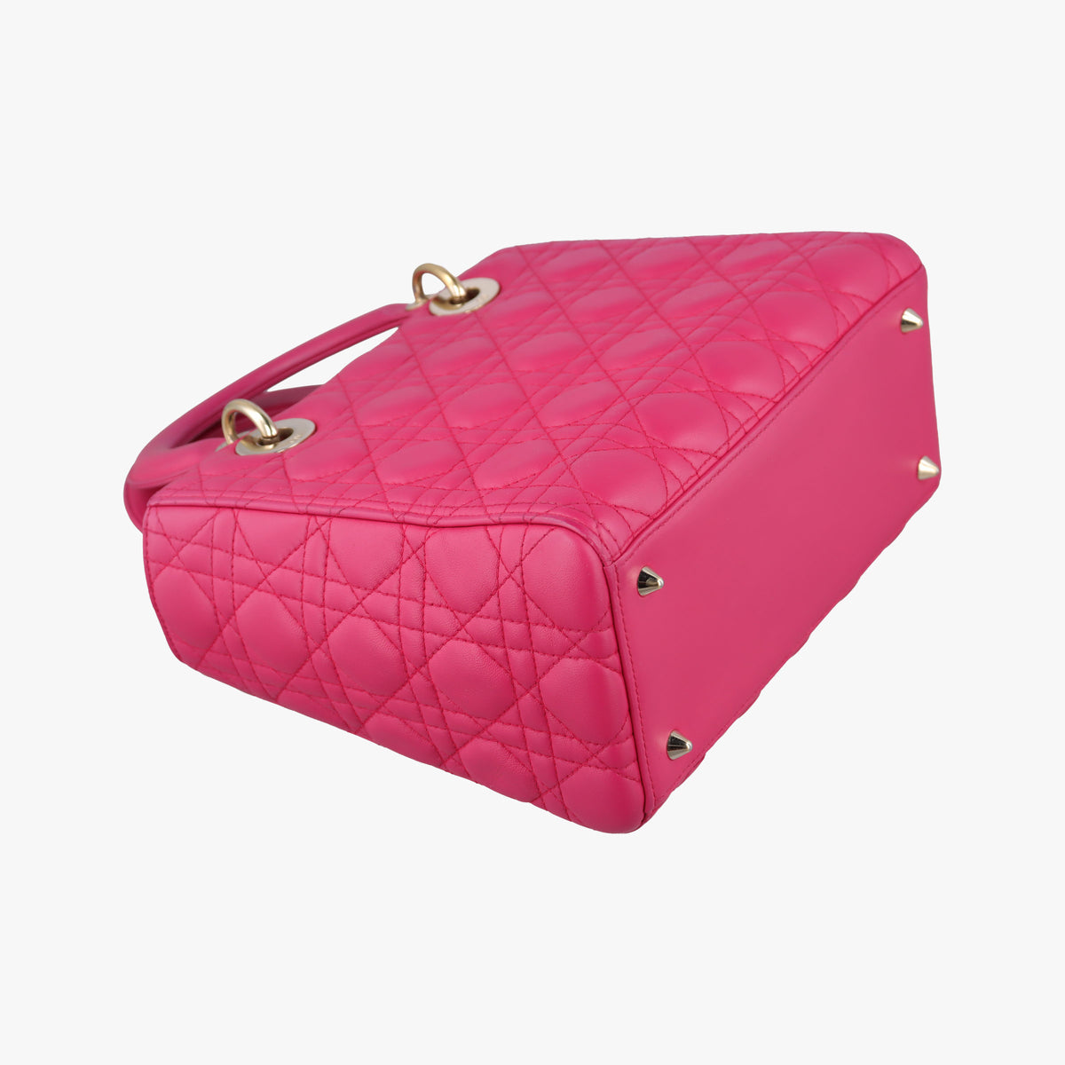 Lady Dior Rose lambskin 01-MA-0162レディディオール ローズ レッド ラムスキン 01-MA-0162