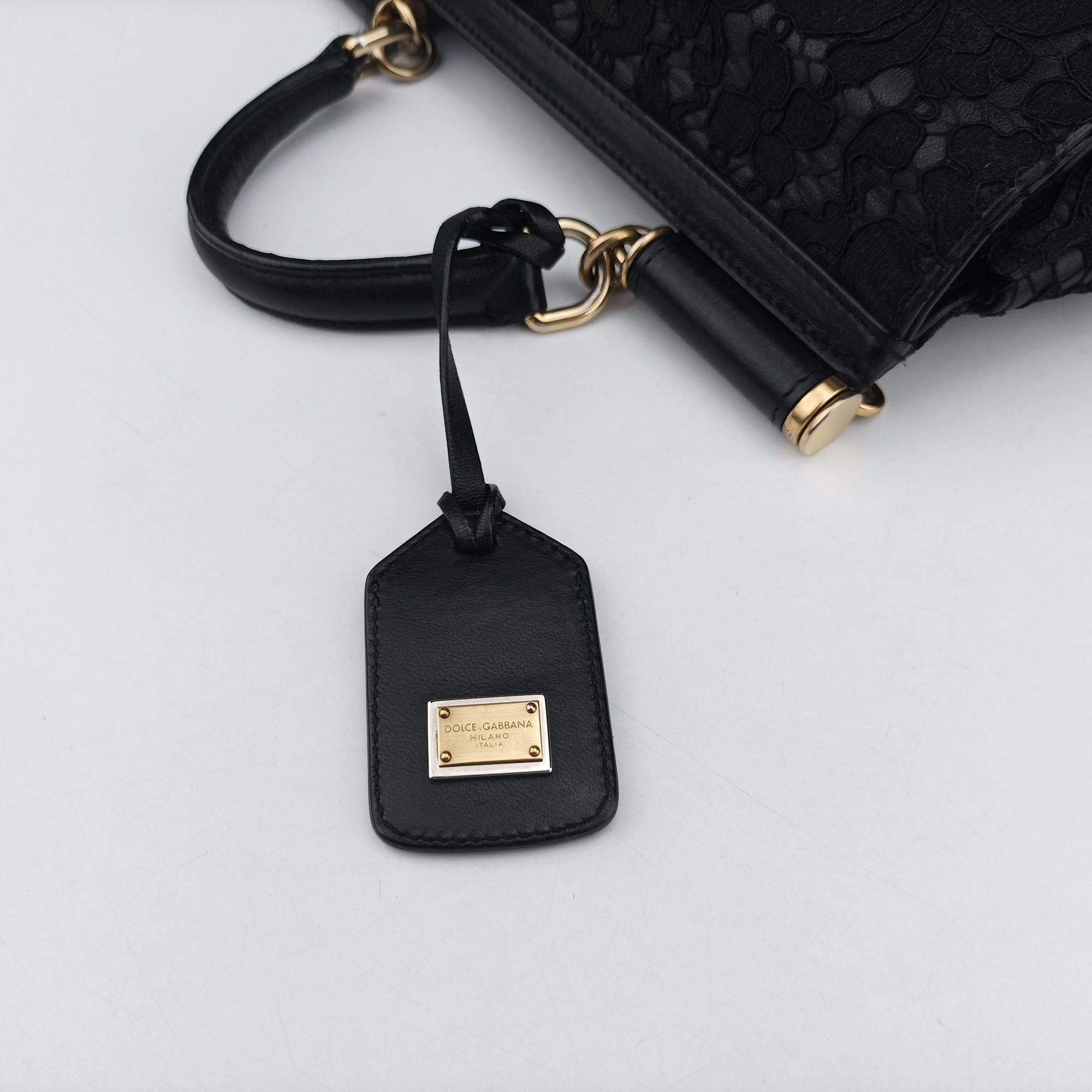 SICILY Black Leather×Crochet 48シシリー ブラック レザー×クロッシェ 48