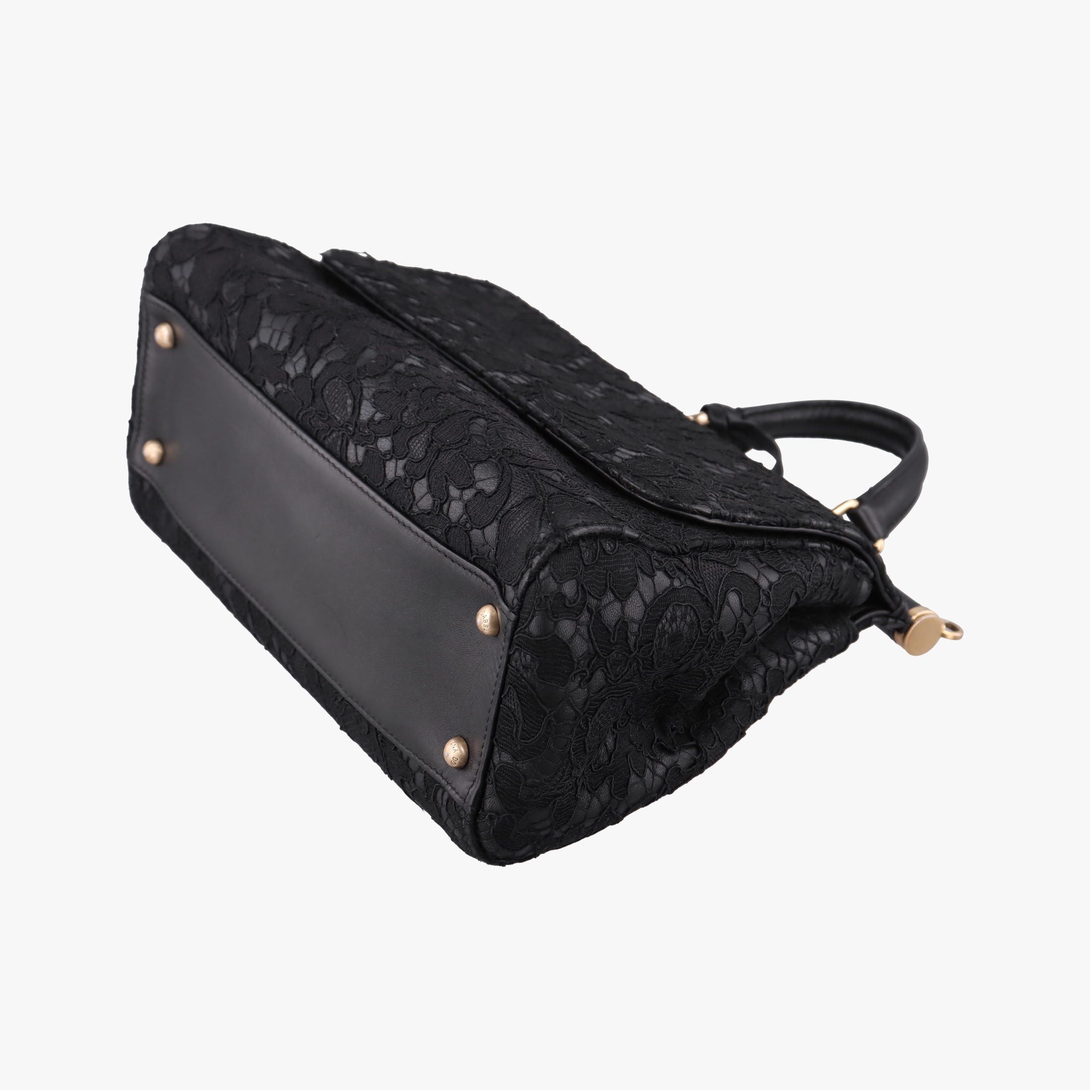 SICILY Black Leather×Crochet 48シシリー ブラック レザー×クロッシェ 48