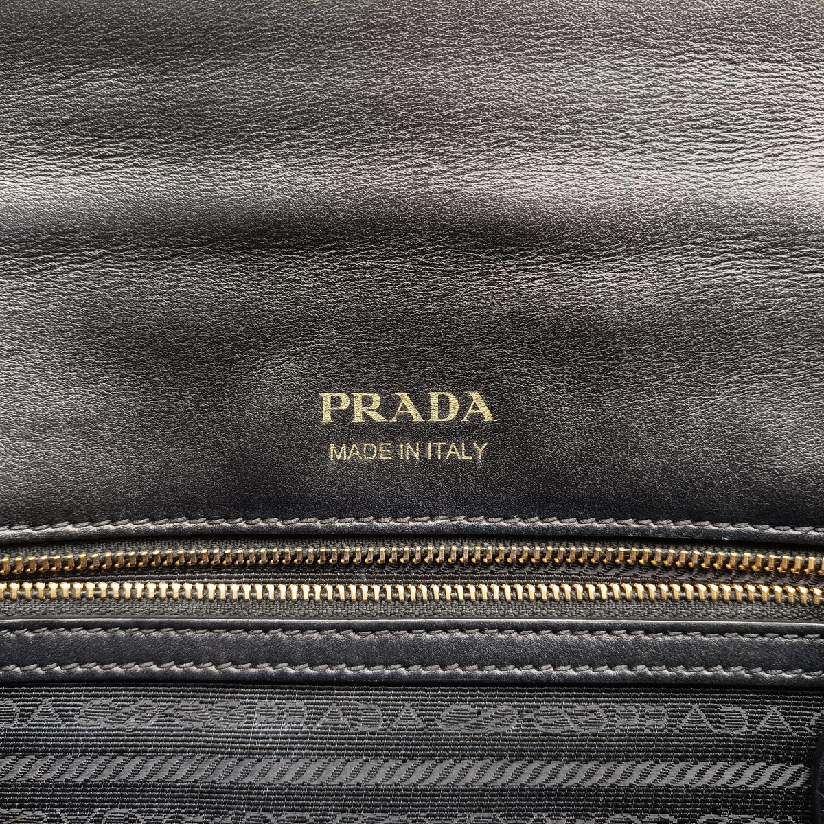 Secondhand Prada Plex Ribbon black×green×grey Leather 1BD067 shoulderbag | stylenewstar