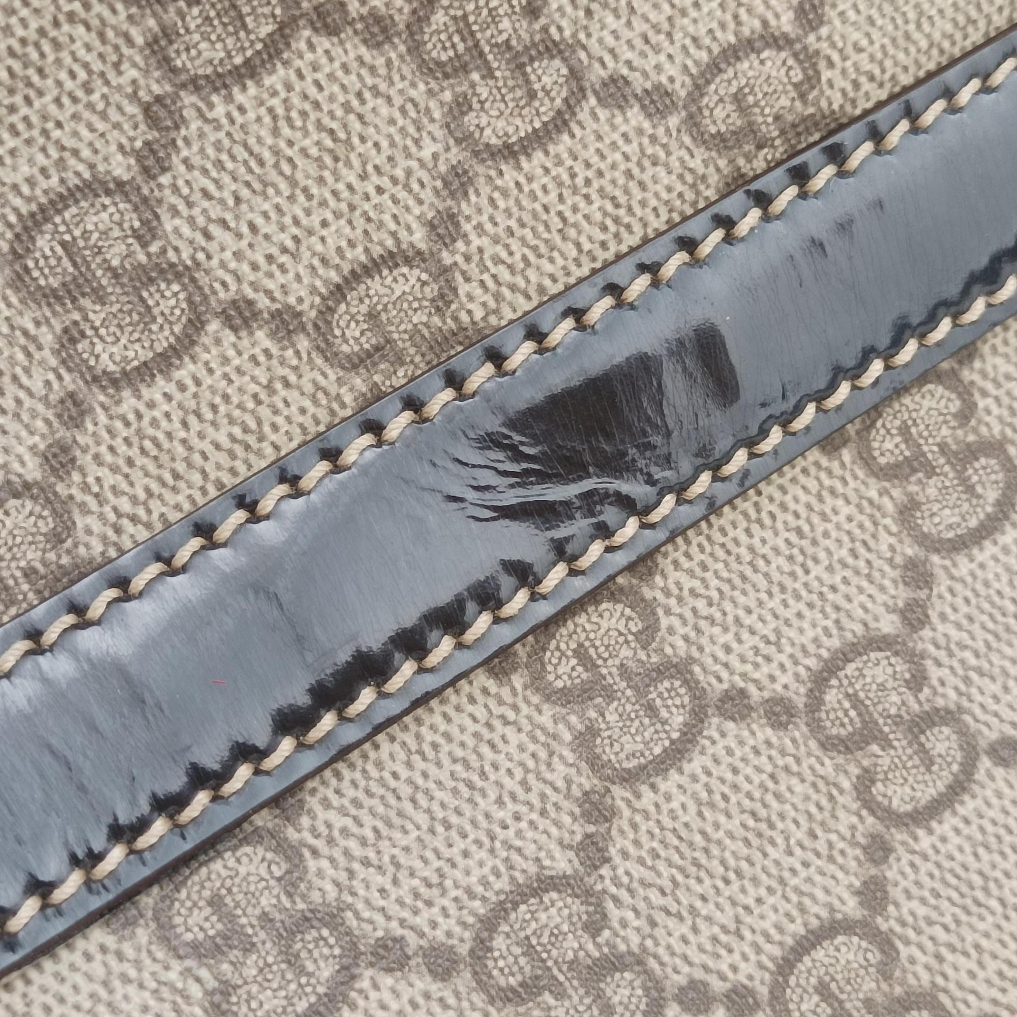 New Jackie Brown PVC coated canvas × leather 203494 F2661161ニュージャッキー ブラウン PVCコーティングキャンバス×レザー 203494 F2661161