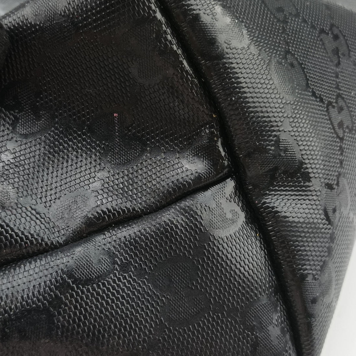 GG Imprime Black PVC coated canvas×Leather 211137 C012768178GG インプリメ ブラック PVCコーティングキャンバス×レザー 211137 C012768178