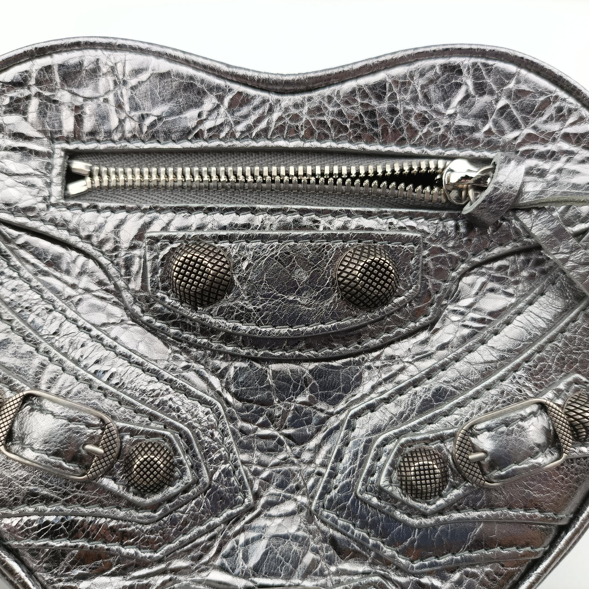 Heart mini Silver Lambskin 722781.8103.P.000959ハート ミニ シルバー ラムスキン 722781.8103.P.000959
