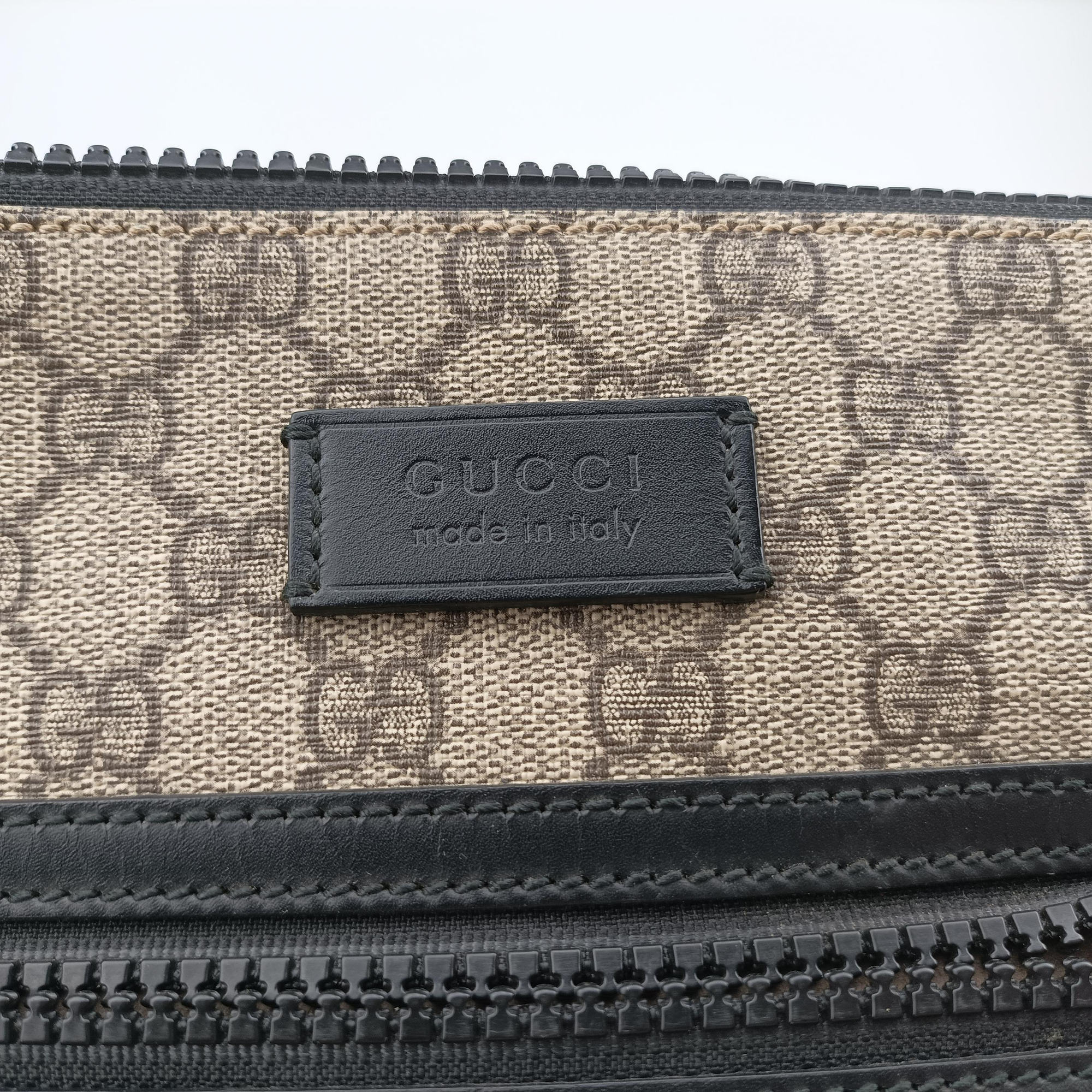 GG Supreme Flat Messenger Brown PVC coated canvas×Leather 406374 I024470216GGスプリーム フラット メッセンジャー ブラウン PVCコーティングキャンバス×レザー 406374 I024470216