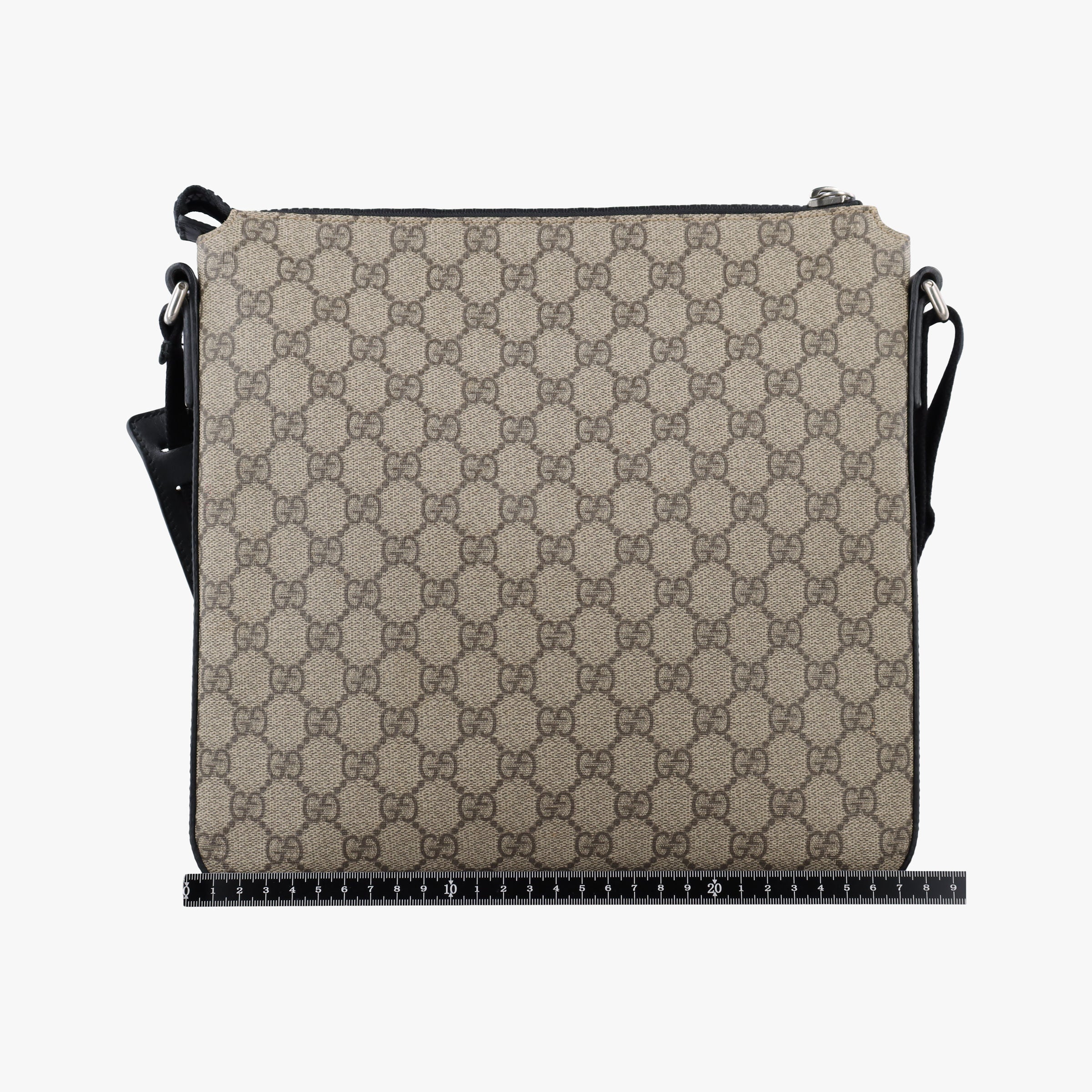 GG Supreme Flat Messenger Brown PVC coated canvas×Leather 406374 I024470216GGスプリーム フラット メッセンジャー ブラウン PVCコーティングキャンバス×レザー 406374 I024470216