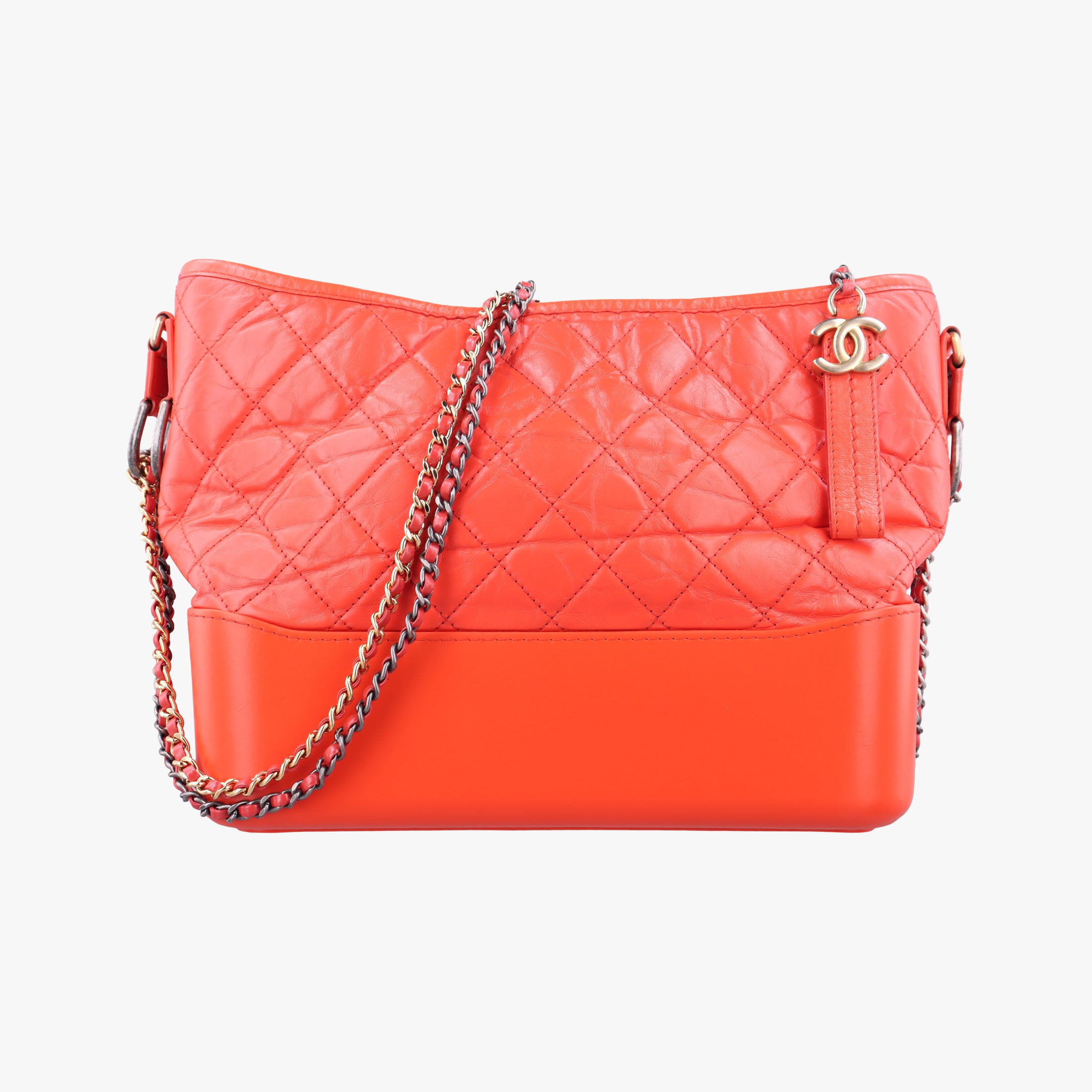 Secondhand Chanel GABRIELLE Orange lambskin A93824 shoulderbag | stylenewstar