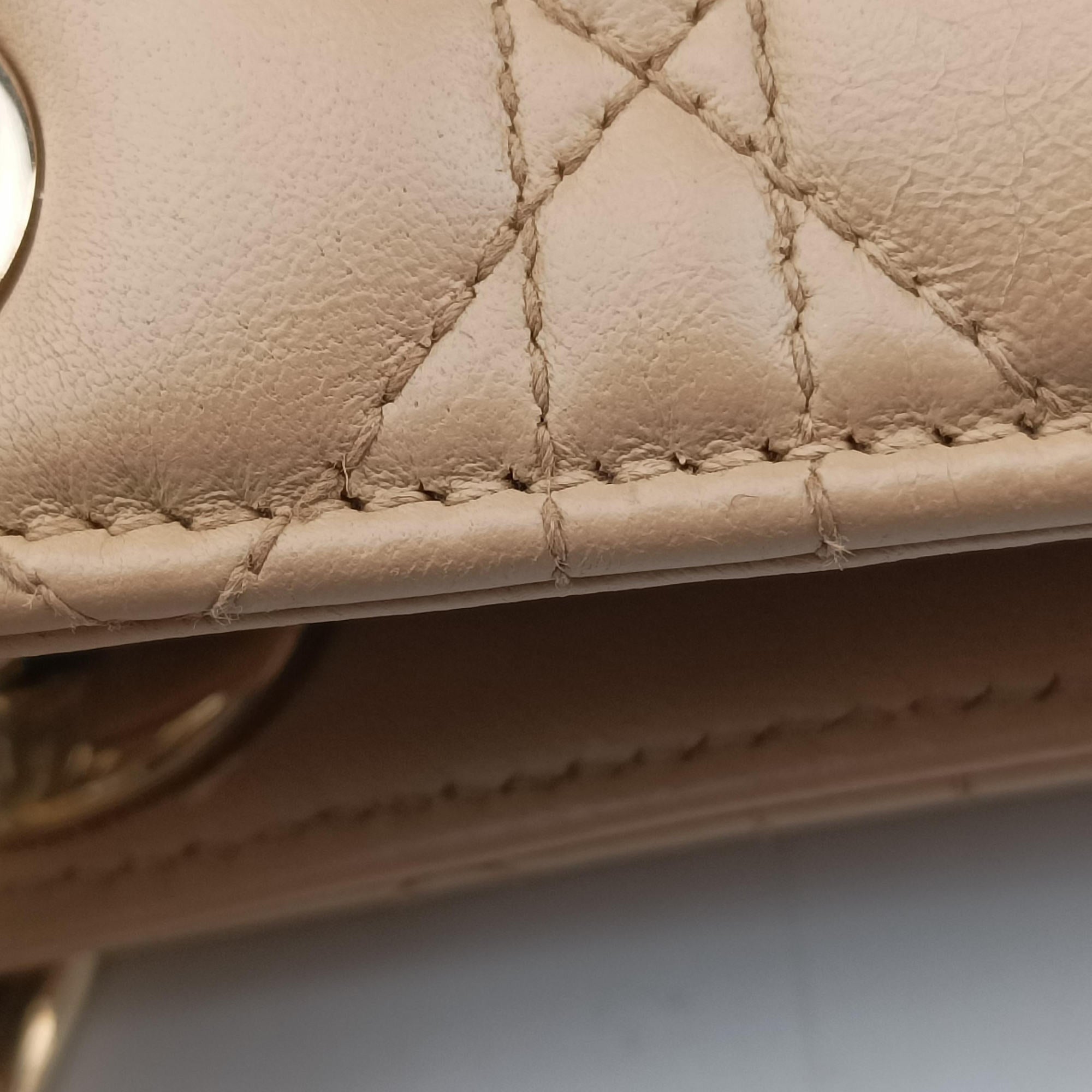 Lady Dior Beige lambskin 96-MA-0151レディディオール ベージュ ラムスキン 96-MA-0151