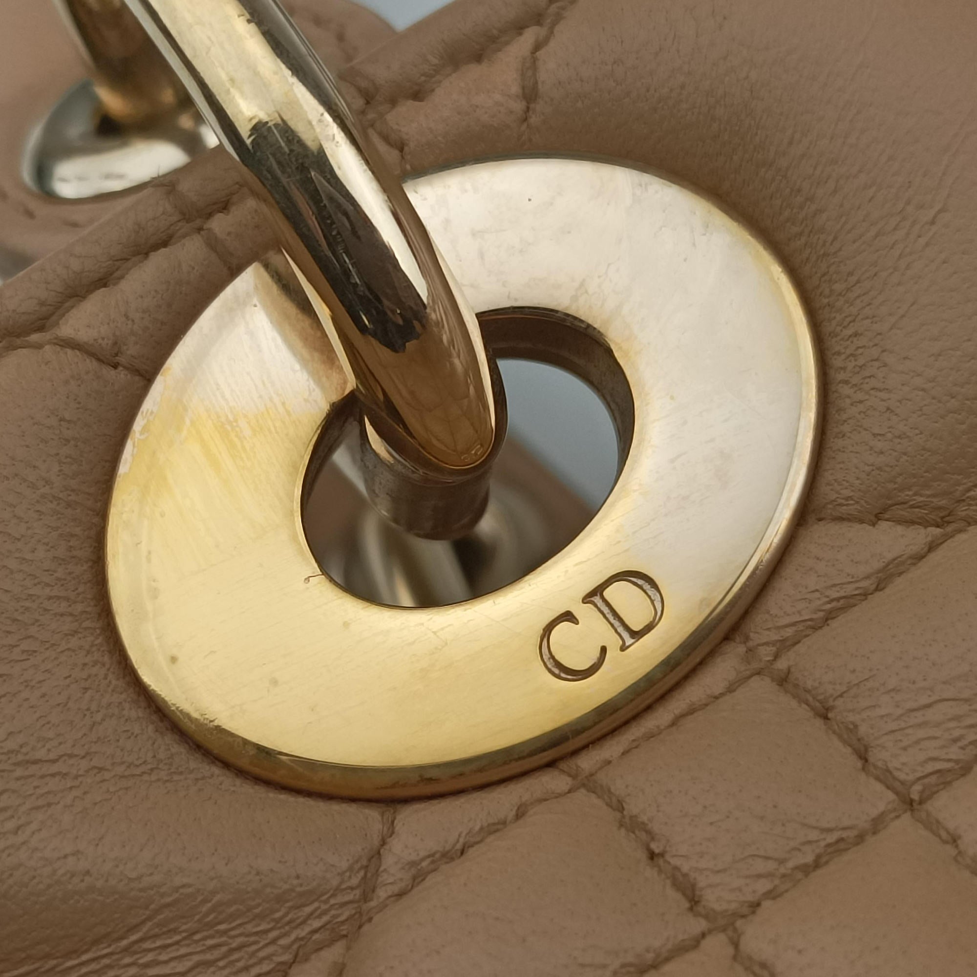 Lady Dior Beige lambskin 96-MA-0151レディディオール ベージュ ラムスキン 96-MA-0151