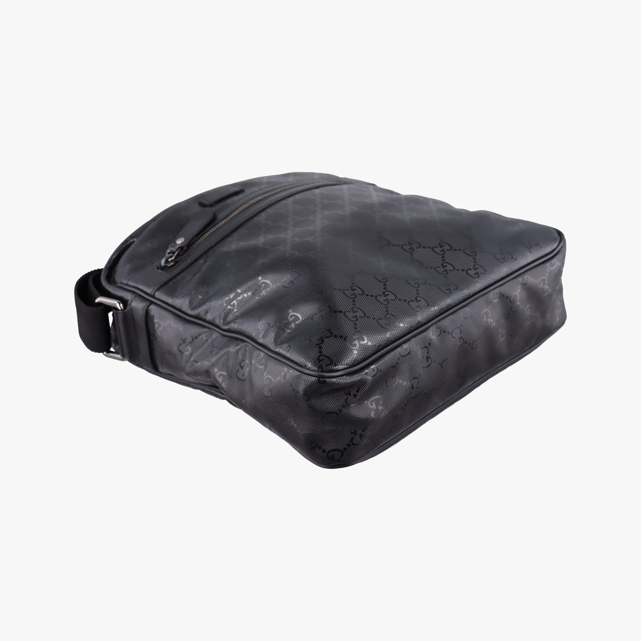 GG Imprime Messenger Black PVC coated canvas 201448 D6362378GGインプリメ メッセンジャー ブラック PVCコーティングキャンバス 201448 D6362378