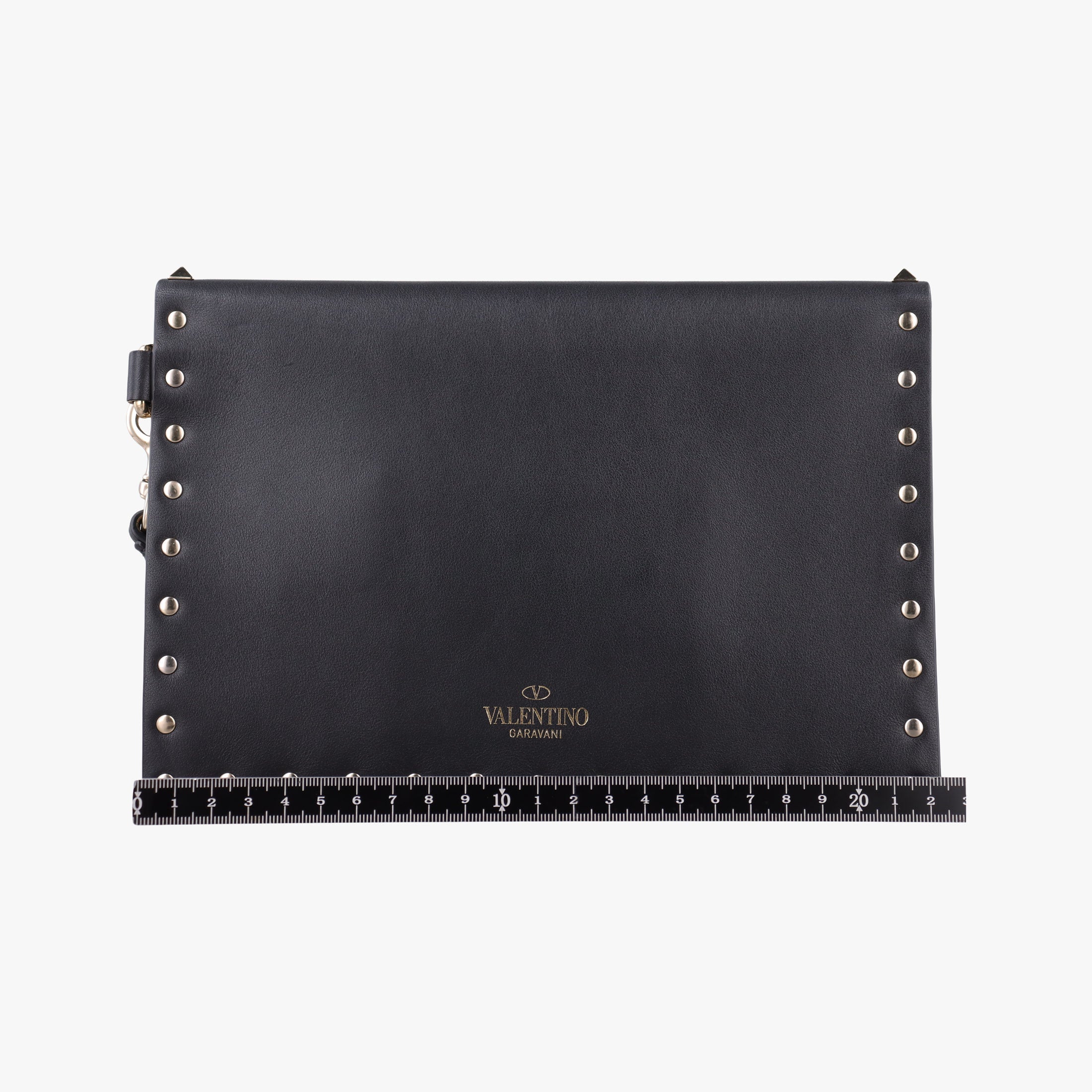 Rockstud Envelope Wallet Black leather TV-PP87BOL2ロックスタッド エンベロープウォレット ブラック レザー TV-PP87BOL2