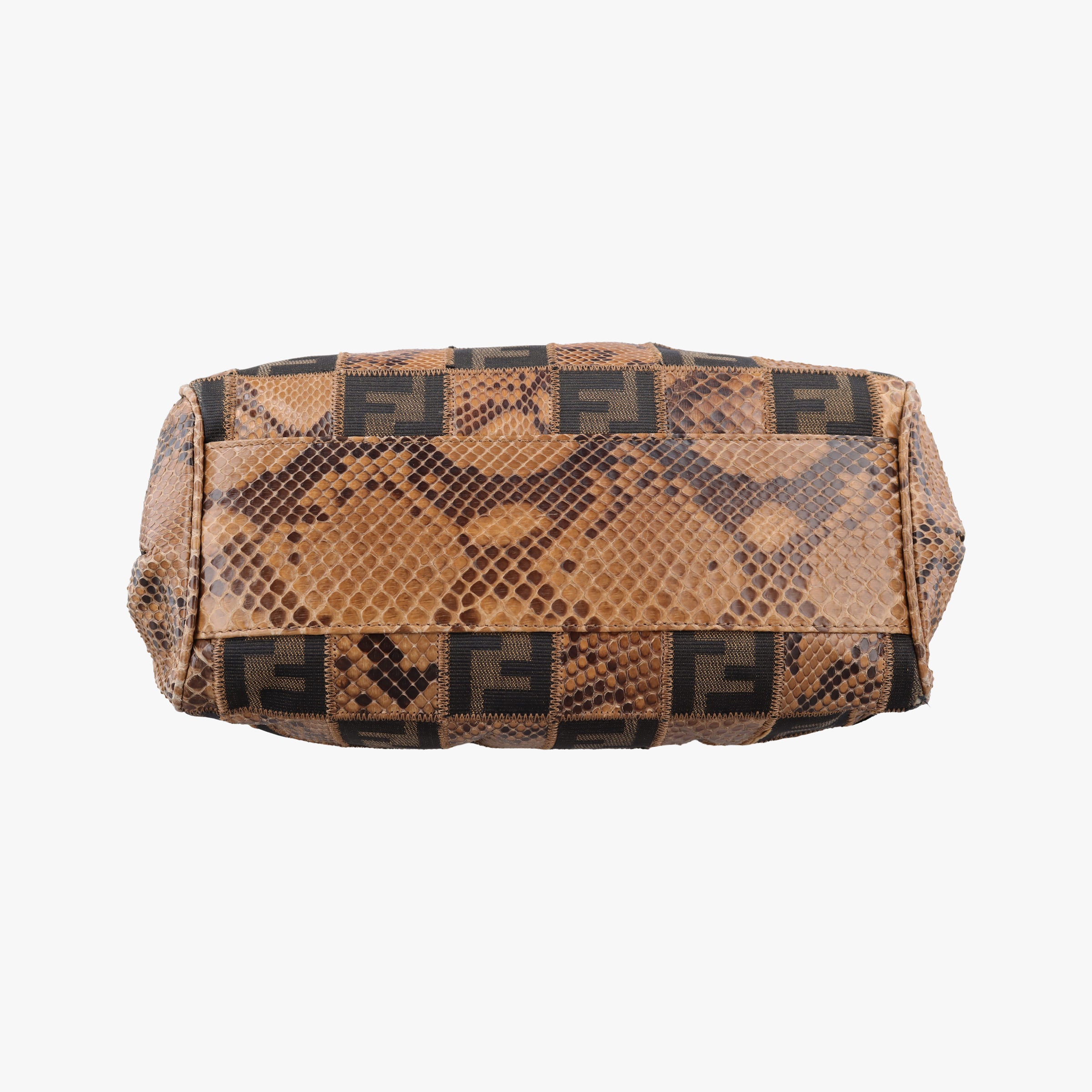 Patchwork Frame Tobacco × Brown Canvas × Python 15240 4 15240/0 9パッチワーク フレーム タバコ × ブラウン キャンバス × パイソン 15240 4 15240/0 9