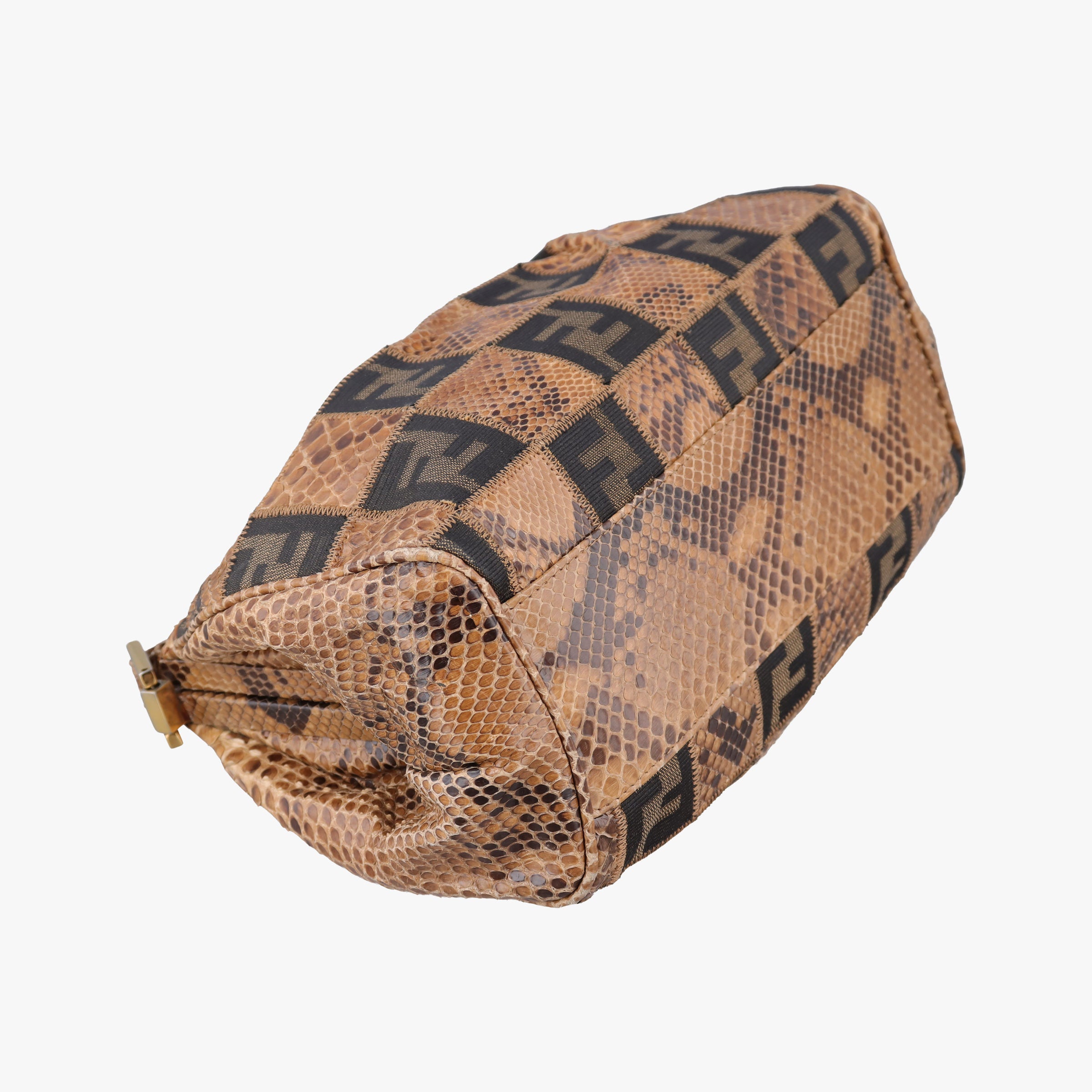 Patchwork Frame Tobacco × Brown Canvas × Python 15240 4 15240/0 9パッチワーク フレーム タバコ × ブラウン キャンバス × パイソン 15240 4 15240/0 9