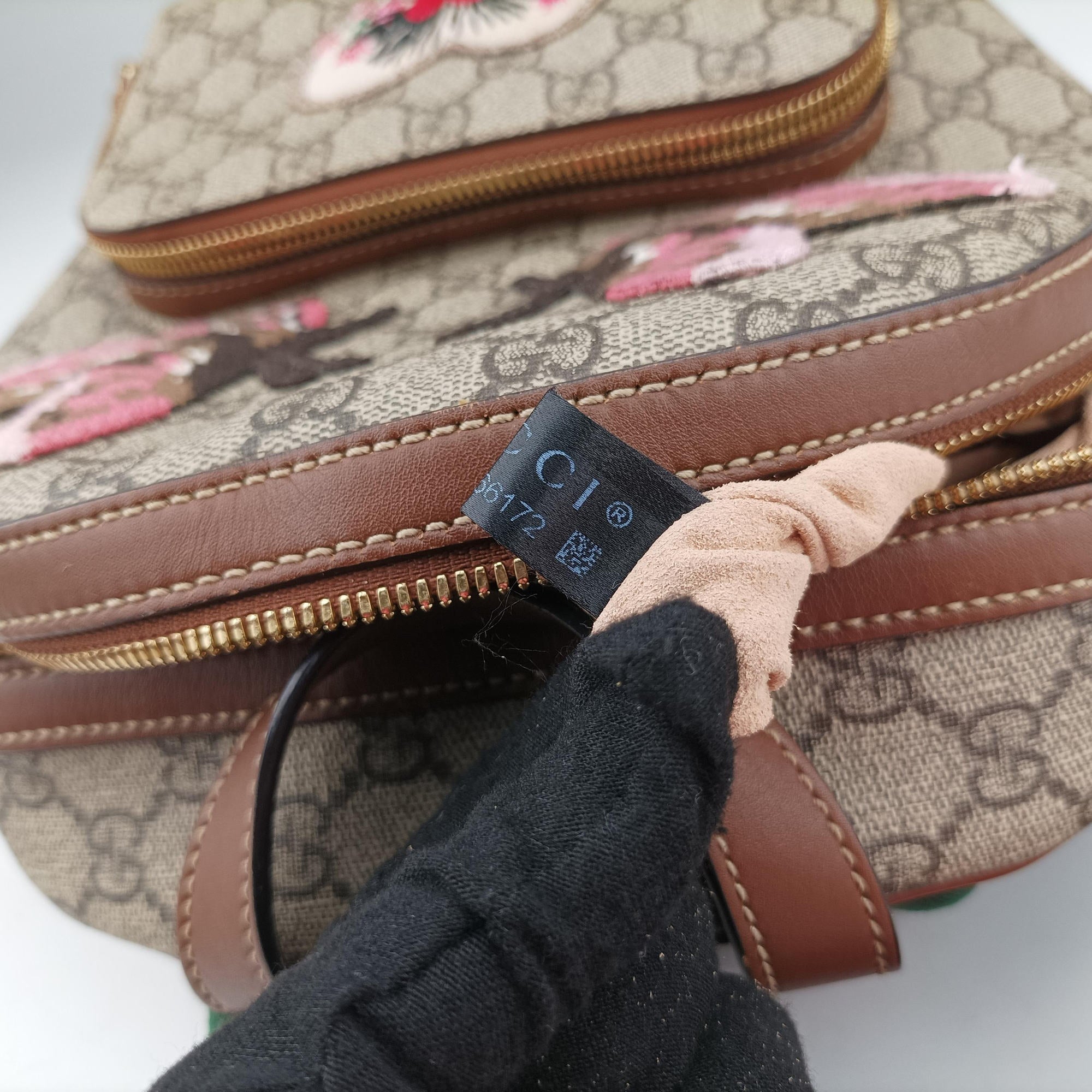 GG Supreme Tian Beige×Multicolour PVC coated canvas×leather 427042 B021366172GGスプリームティアン ベージュ×マルチカラー PVCコーティングキャンバス×レザー 427042 B021366172
