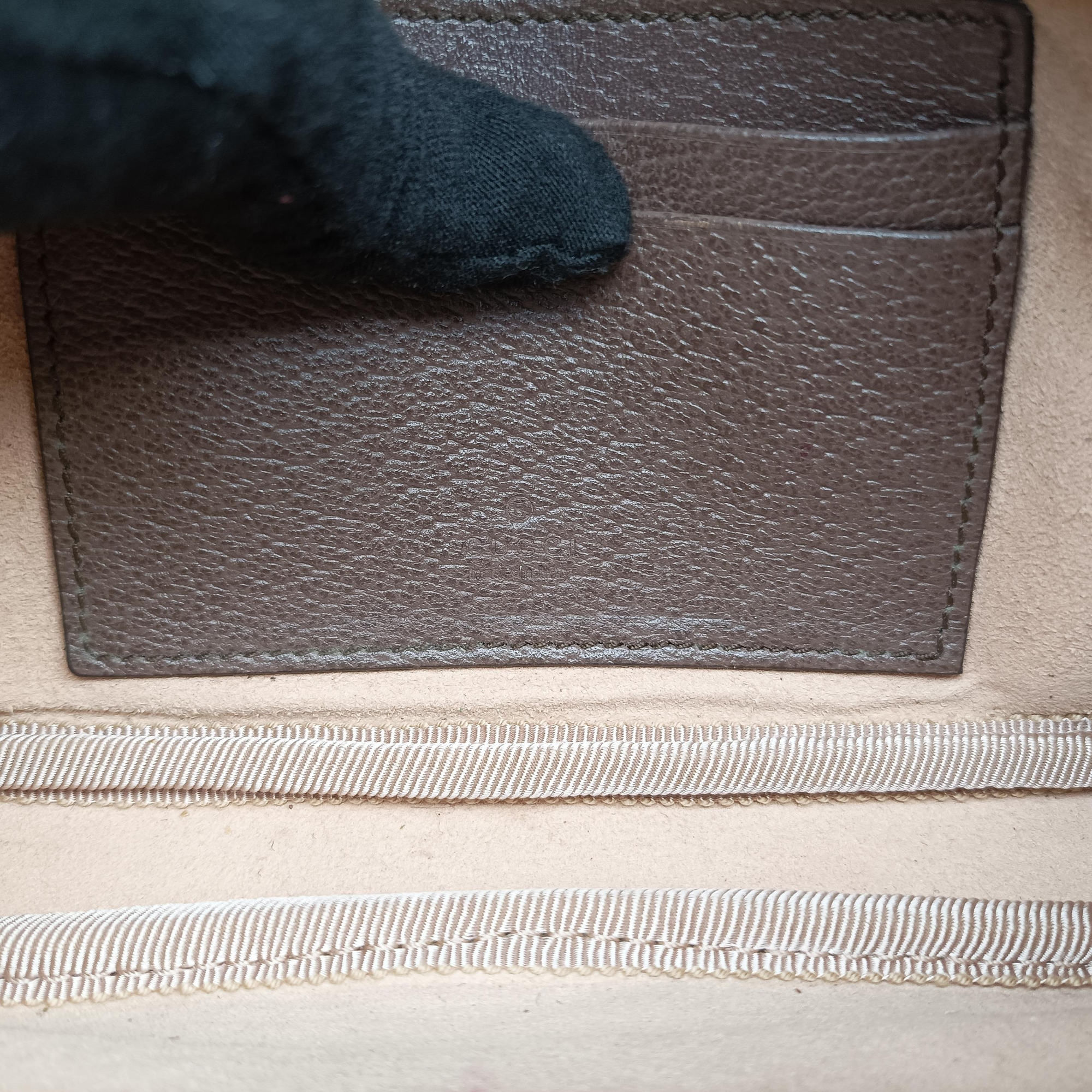 Ophidia Beige×red×green PVC coated canvas×leather 598664 オフィディア ベージュ×レッド×グリーン PVCコーティングキャンバス×レザー 598664