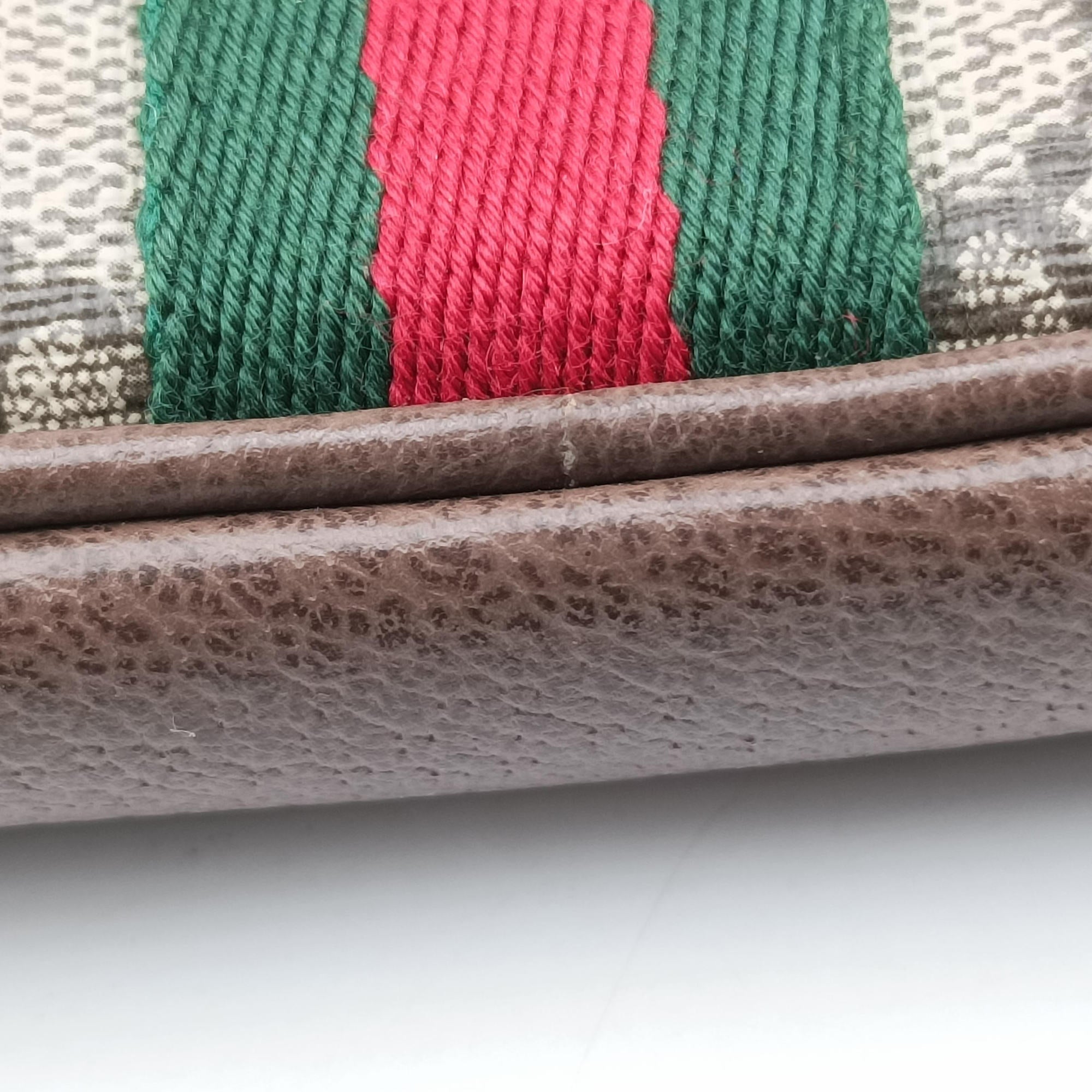 Ophidia Beige×red×green PVC coated canvas×leather 598664 オフィディア ベージュ×レッド×グリーン PVCコーティングキャンバス×レザー 598664