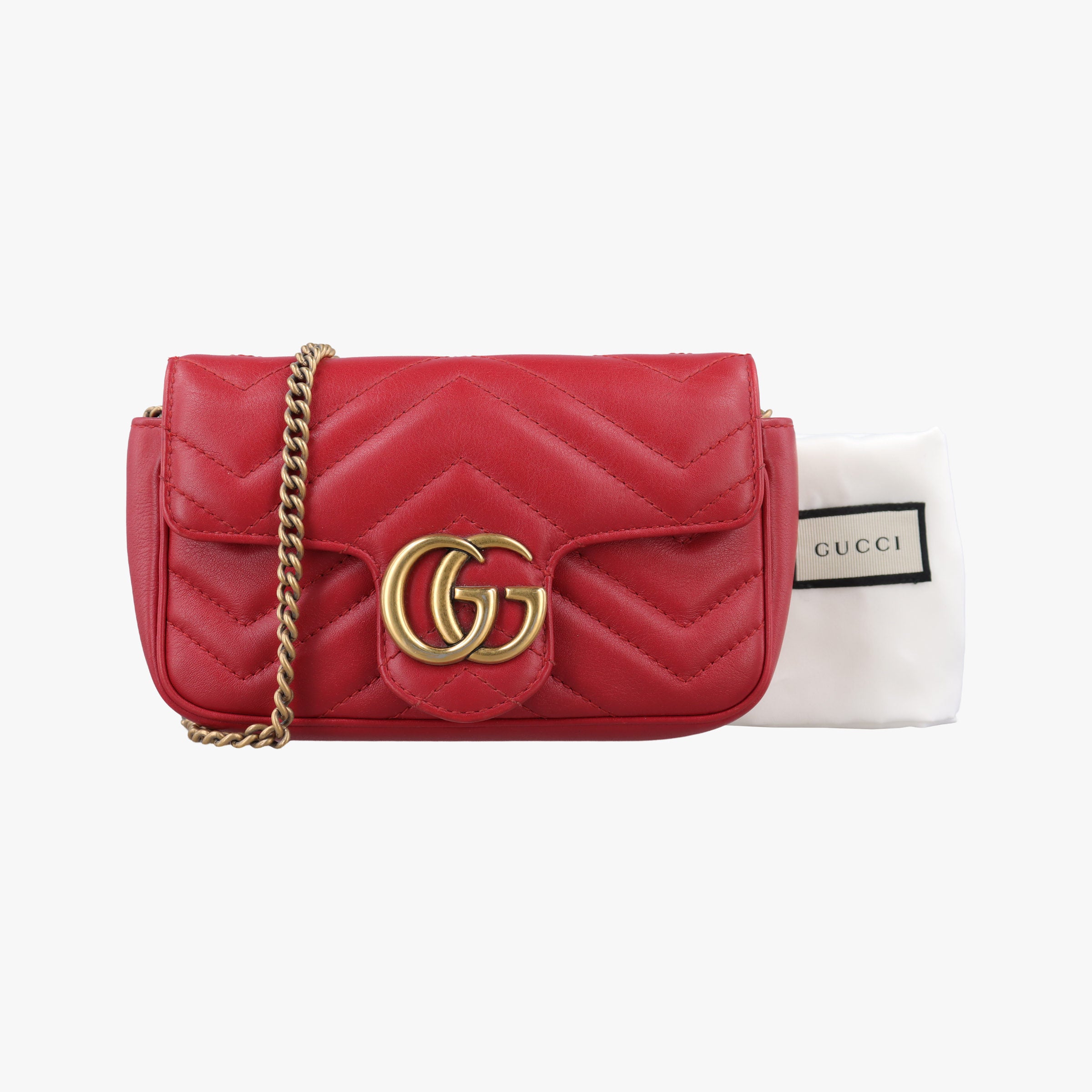 GG Marmont Red Leather 476433 GGマーモント レッド レザー 476433