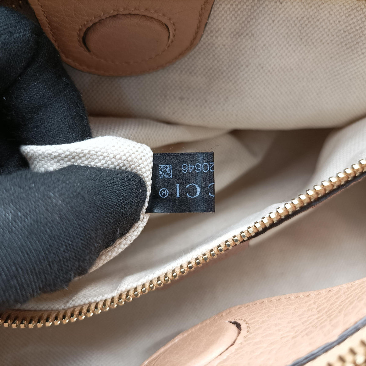 Bamboo Shopper Beige Leather 323660 G017520646バンブーショッパー ベージュ レザー 323660 G017520646