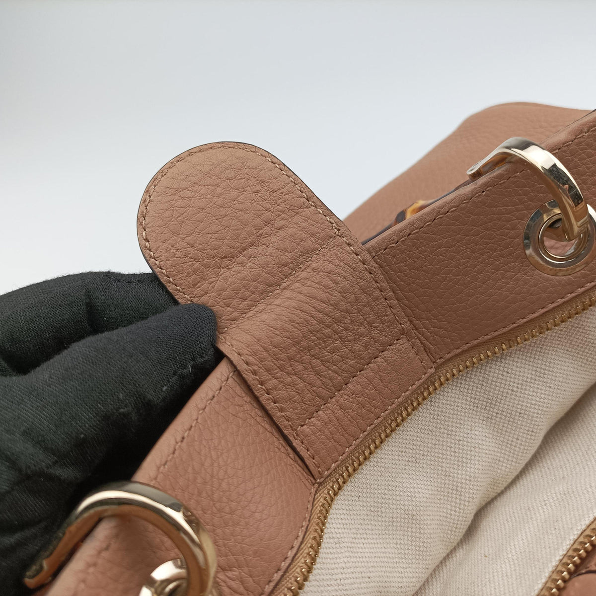 Bamboo Shopper Beige Leather 323660 G017520646バンブーショッパー ベージュ レザー 323660 G017520646