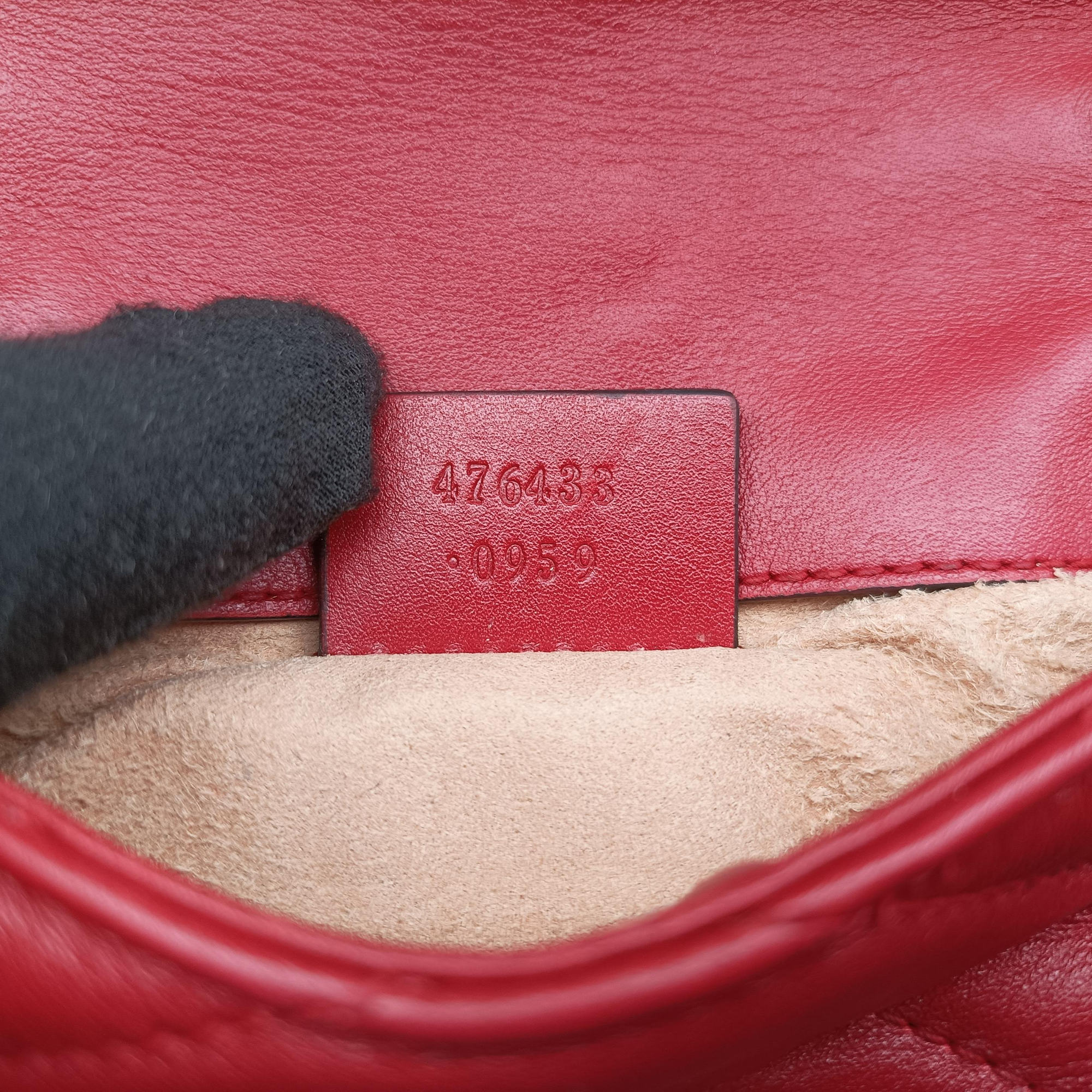 GG Marmont Red Leather 476433 GGマーモント レッド レザー 476433