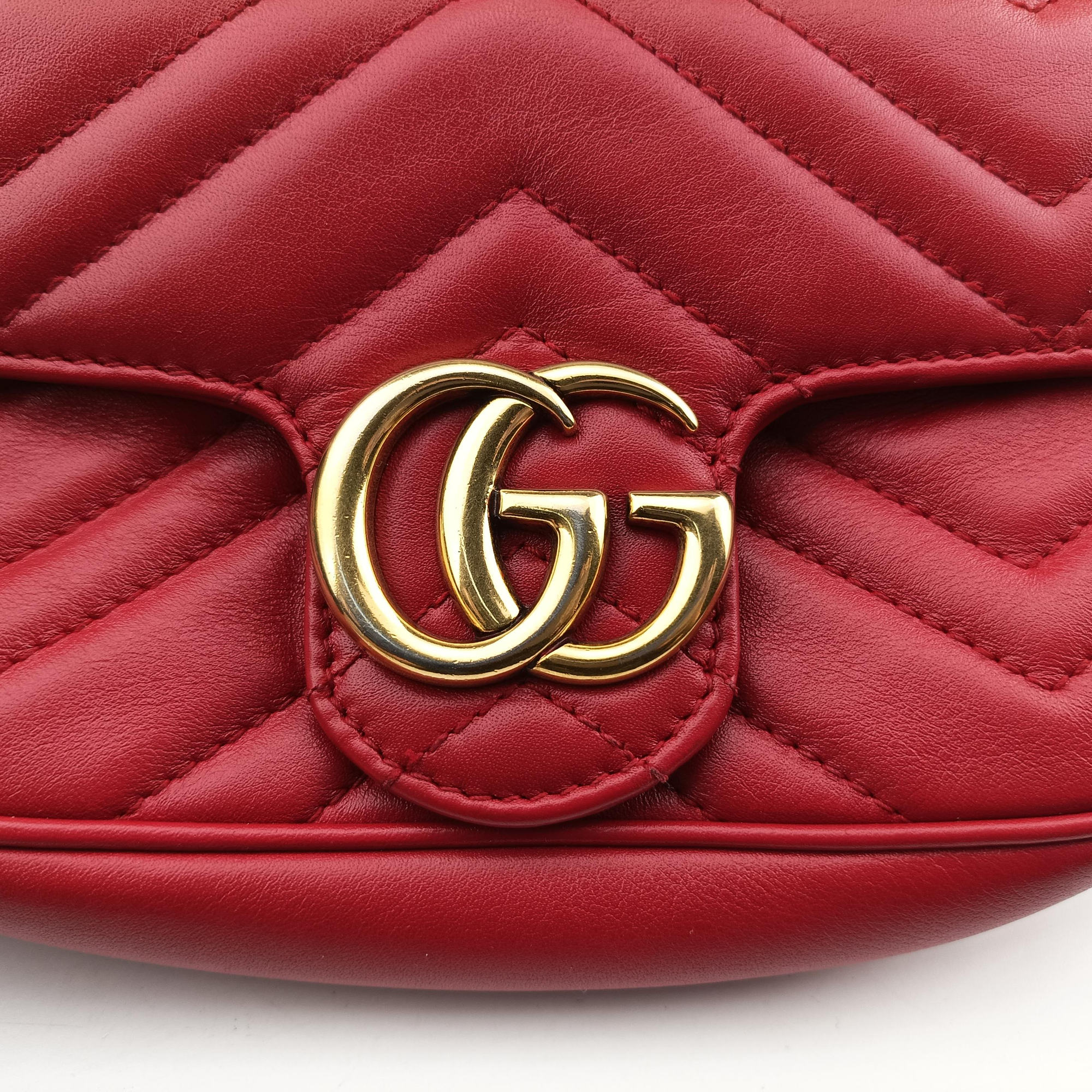 GG Marmont Red Leather 476433 GGマーモント レッド レザー 476433