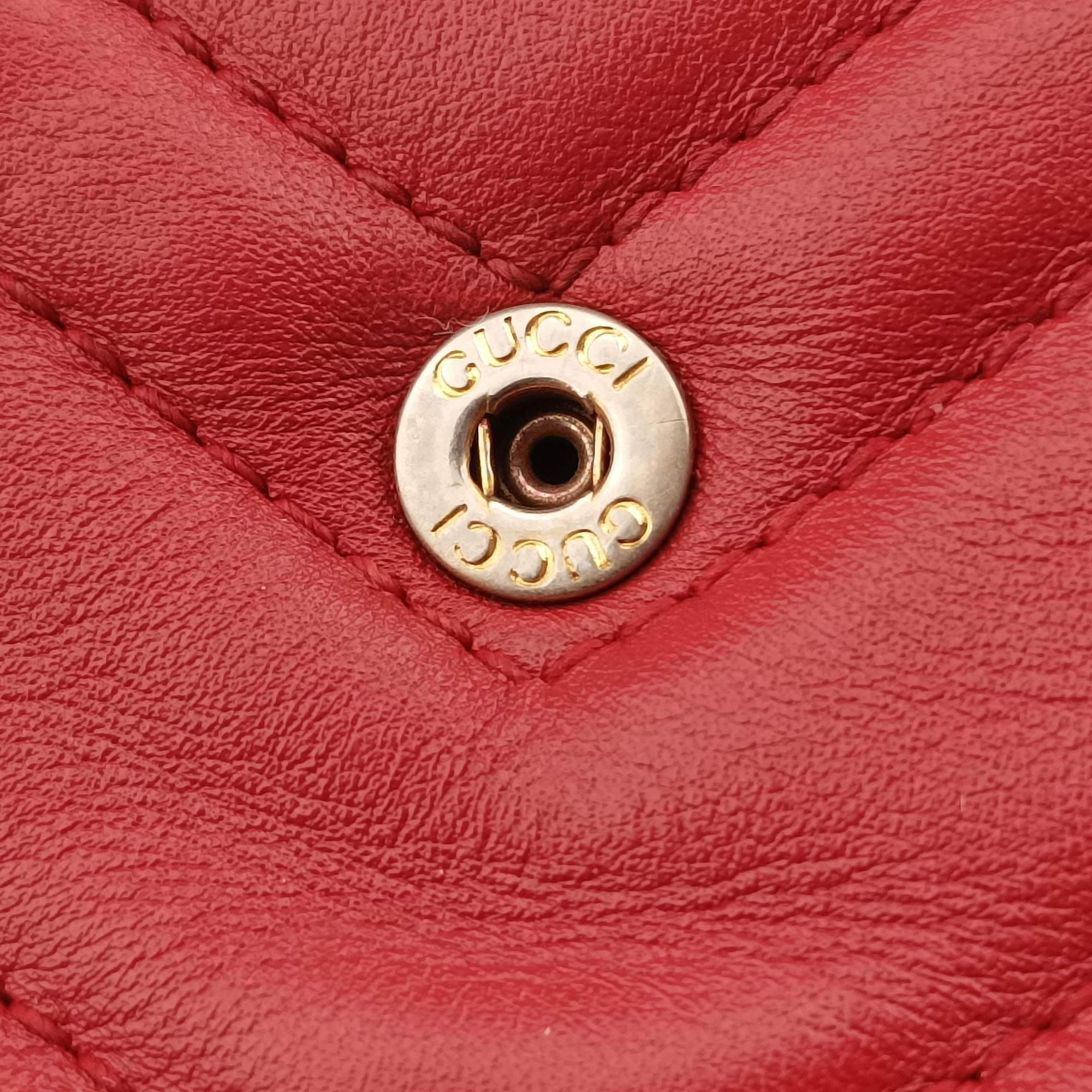 GG Marmont Red Leather 476433 GGマーモント レッド レザー 476433