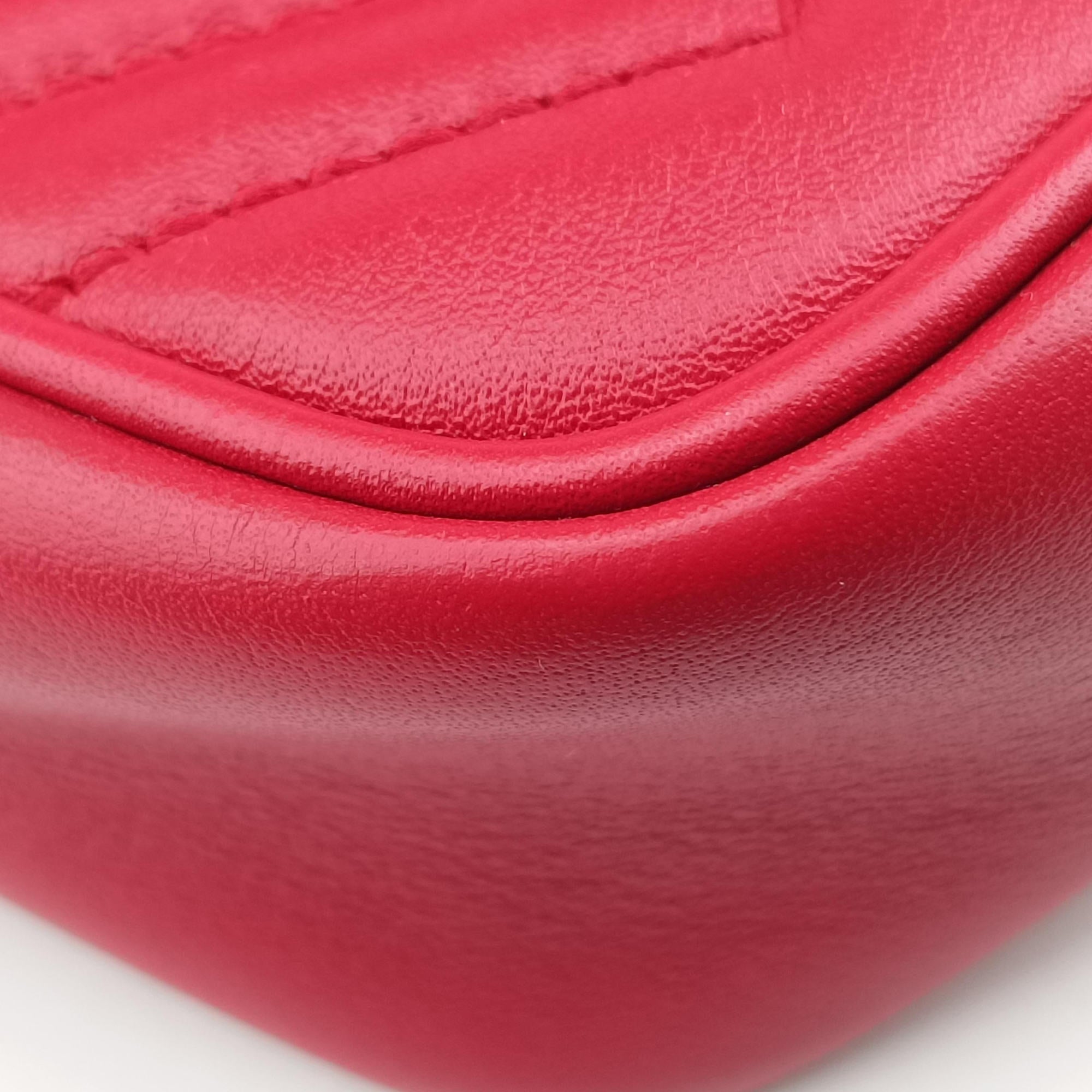 GG Marmont Red Leather 476433 GGマーモント レッド レザー 476433