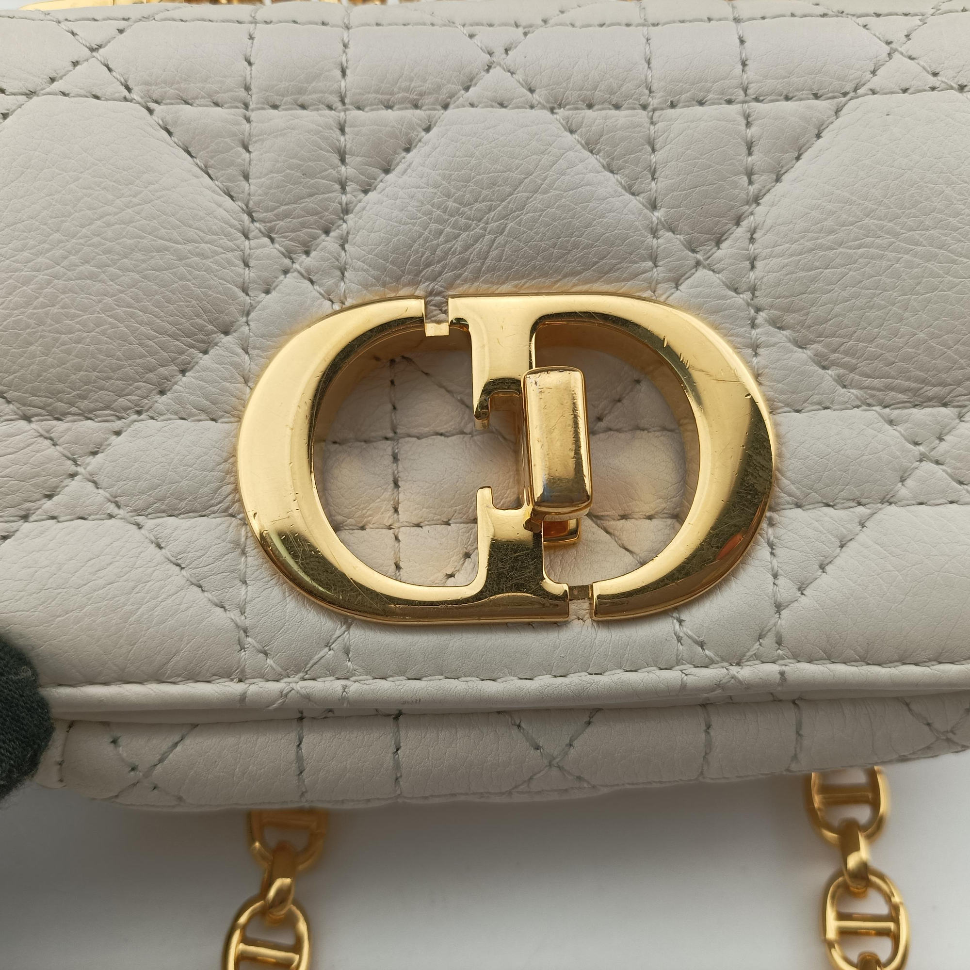 Caro micro White Leather IC Chipカロ マイクロ ホワイト レザー ICチップ