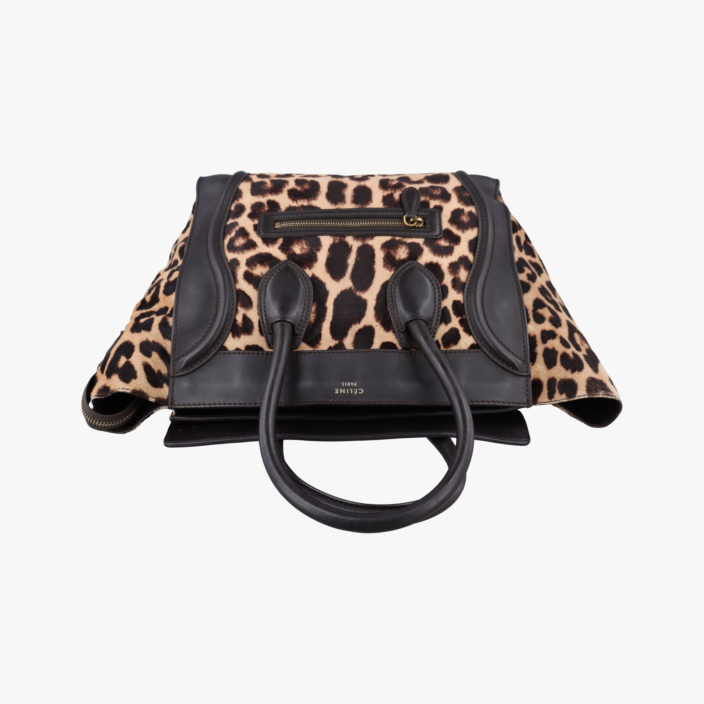 Micro Luggage Leopard Print × Black Ponyhair× Smooth Leather F-PA-0161ラゲージ マイクロ レオパード × ブラック ハラコ × スムースレザー F-PA-0161