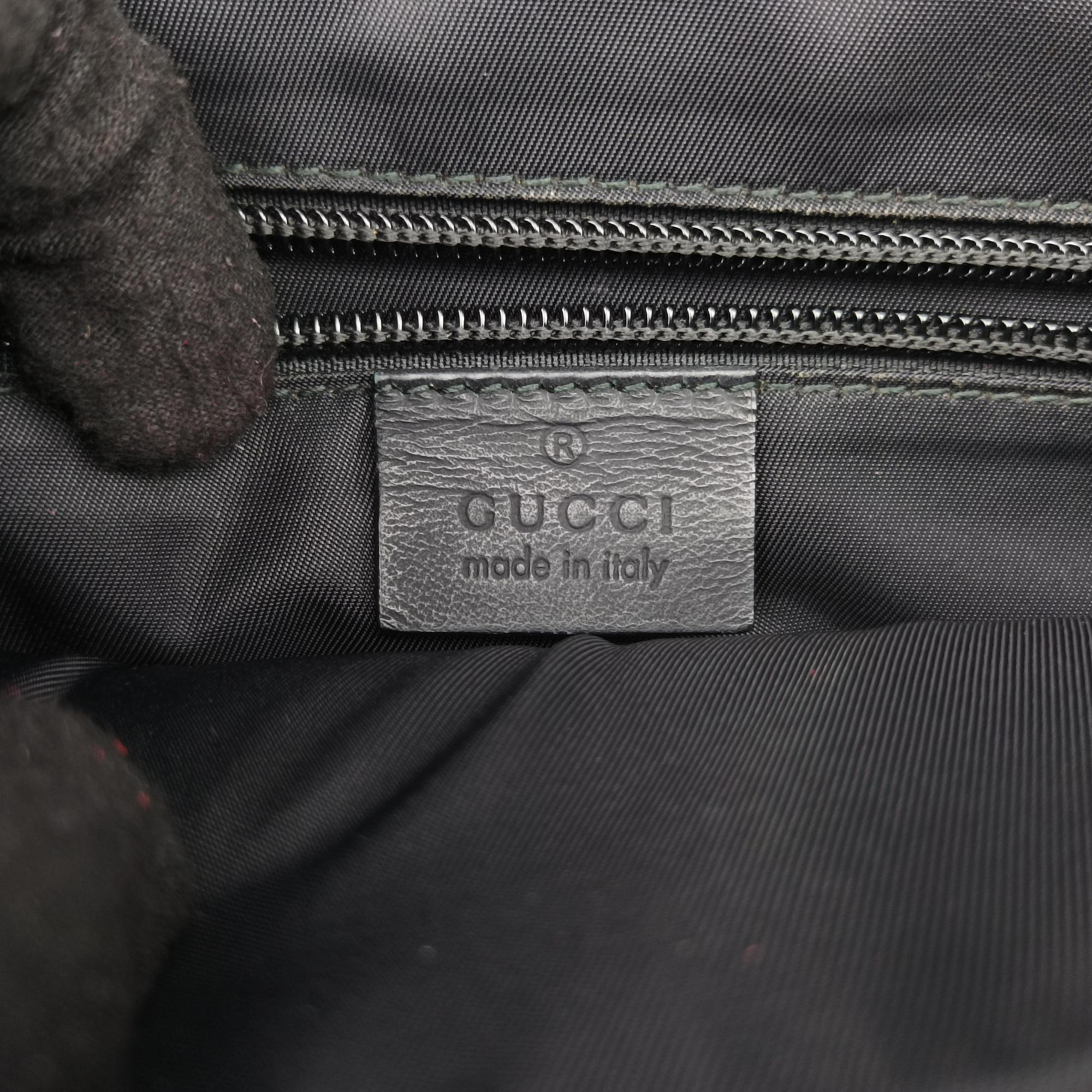 Pre-owned Gucci Guccissima Black Leather 246410 handbag | stylenewstar