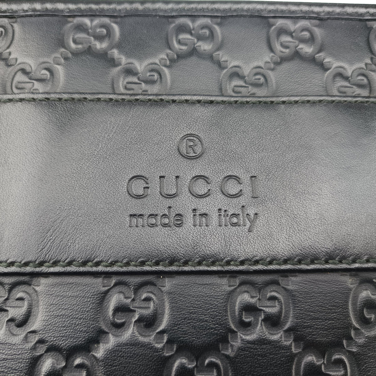 Pre-owned Gucci Guccissima Black Leather 246410 handbag | stylenewstar