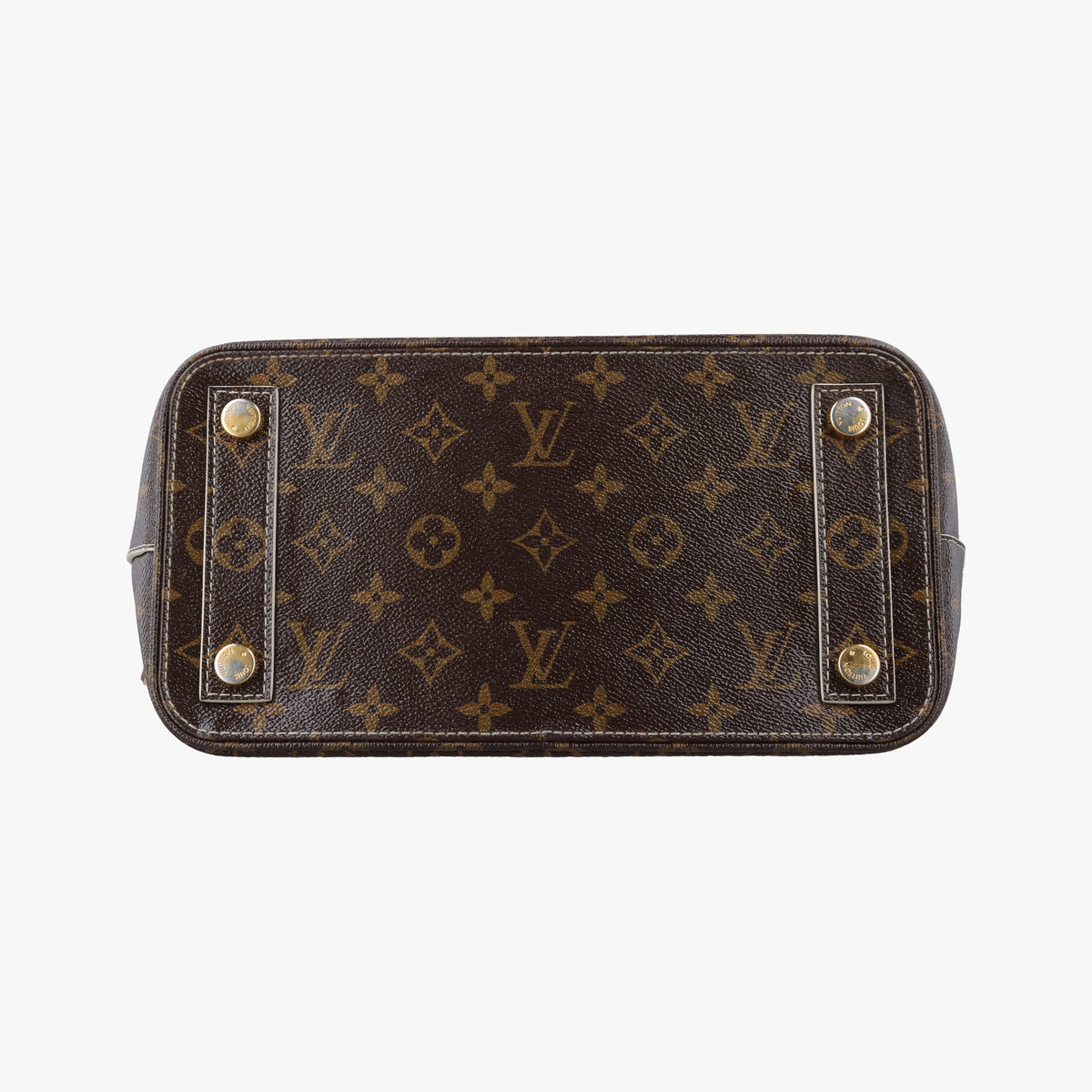Pre-owned Louis Vuitton Lockit Monogram/Brown Shiny Monogram M40597 handbag | stylenewstar