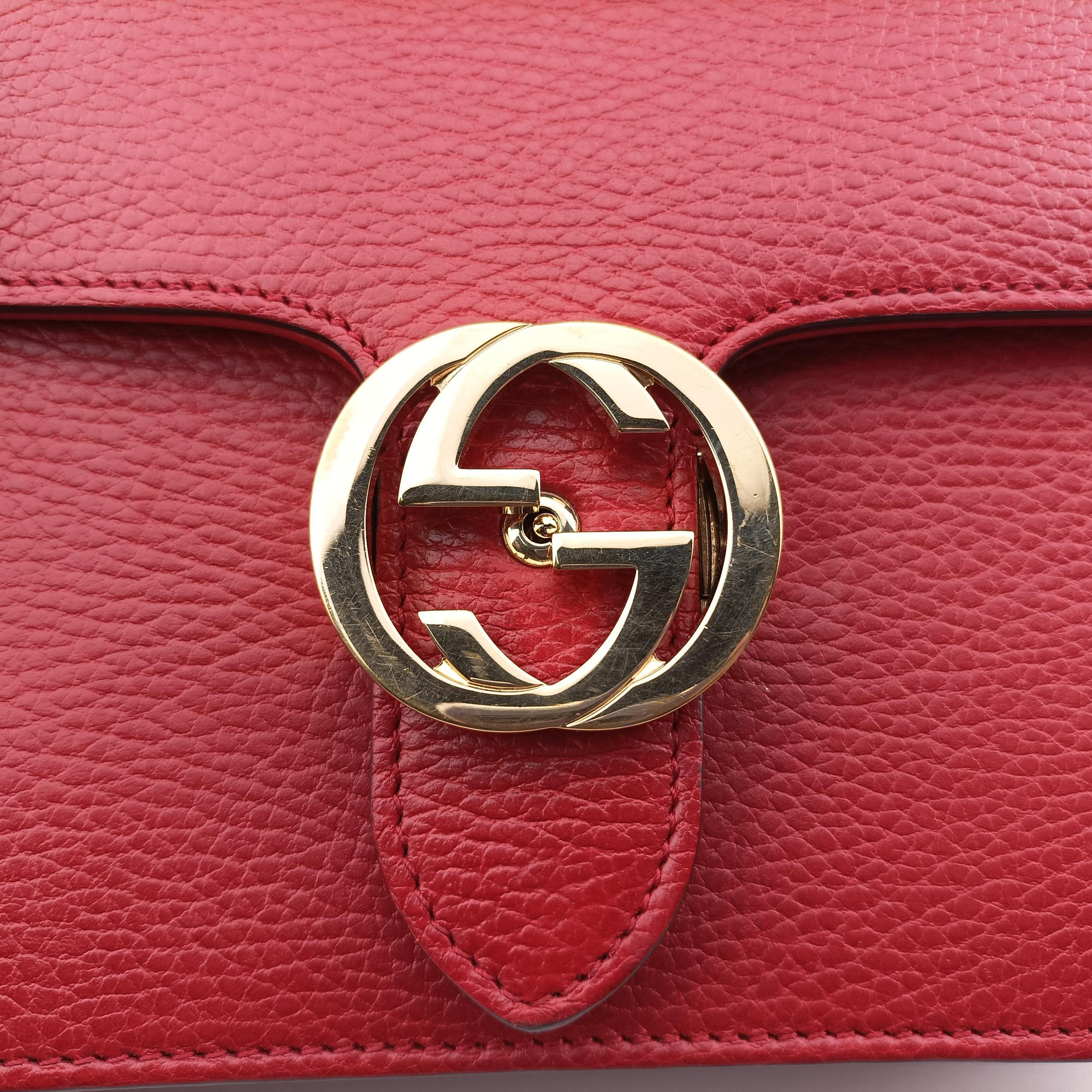 Interlocking G Red Leather 510304 D029408598インターロッキングG レッド レザー 510304 D029408598