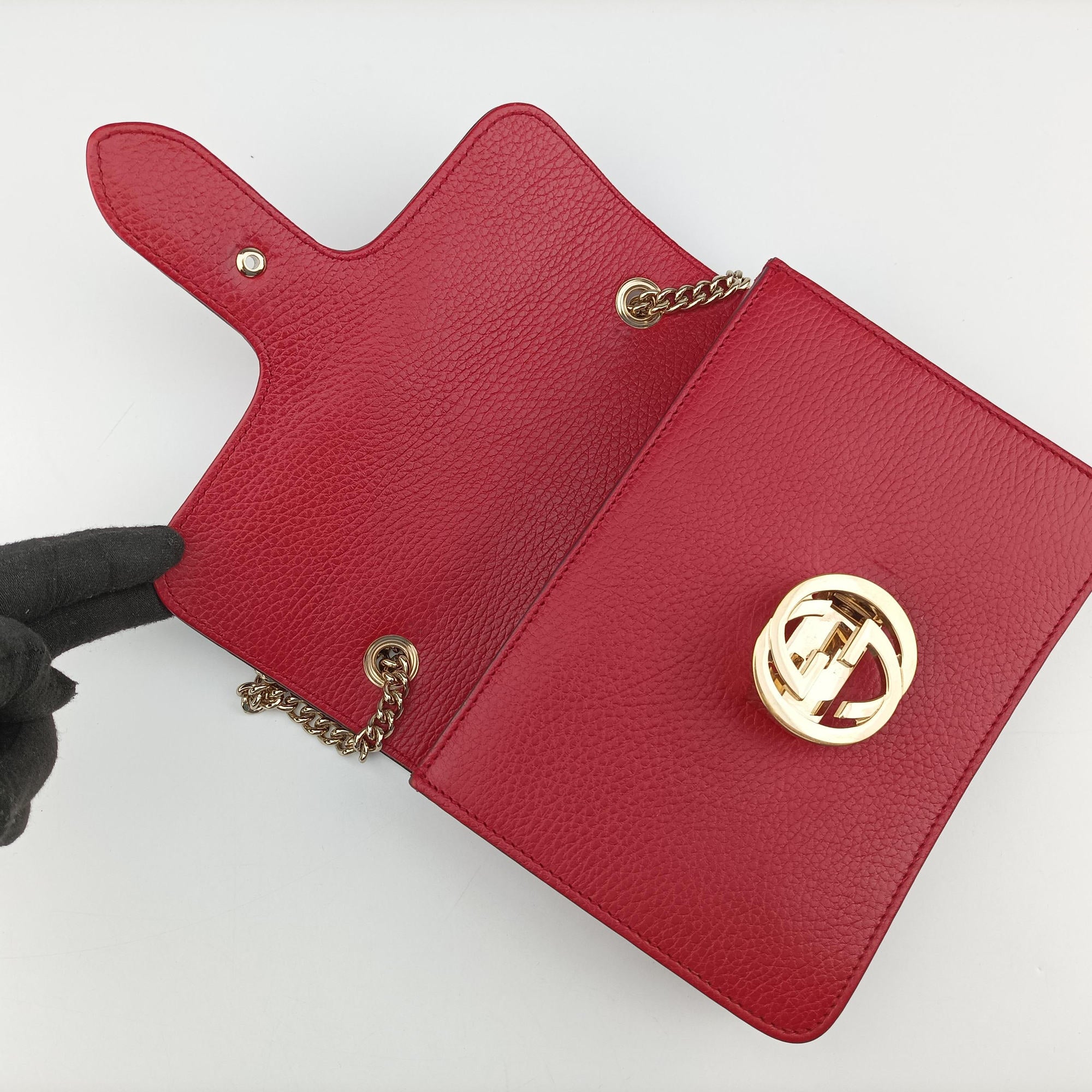 Interlocking G Red Leather 510304 D029408598インターロッキングG レッド レザー 510304 D029408598