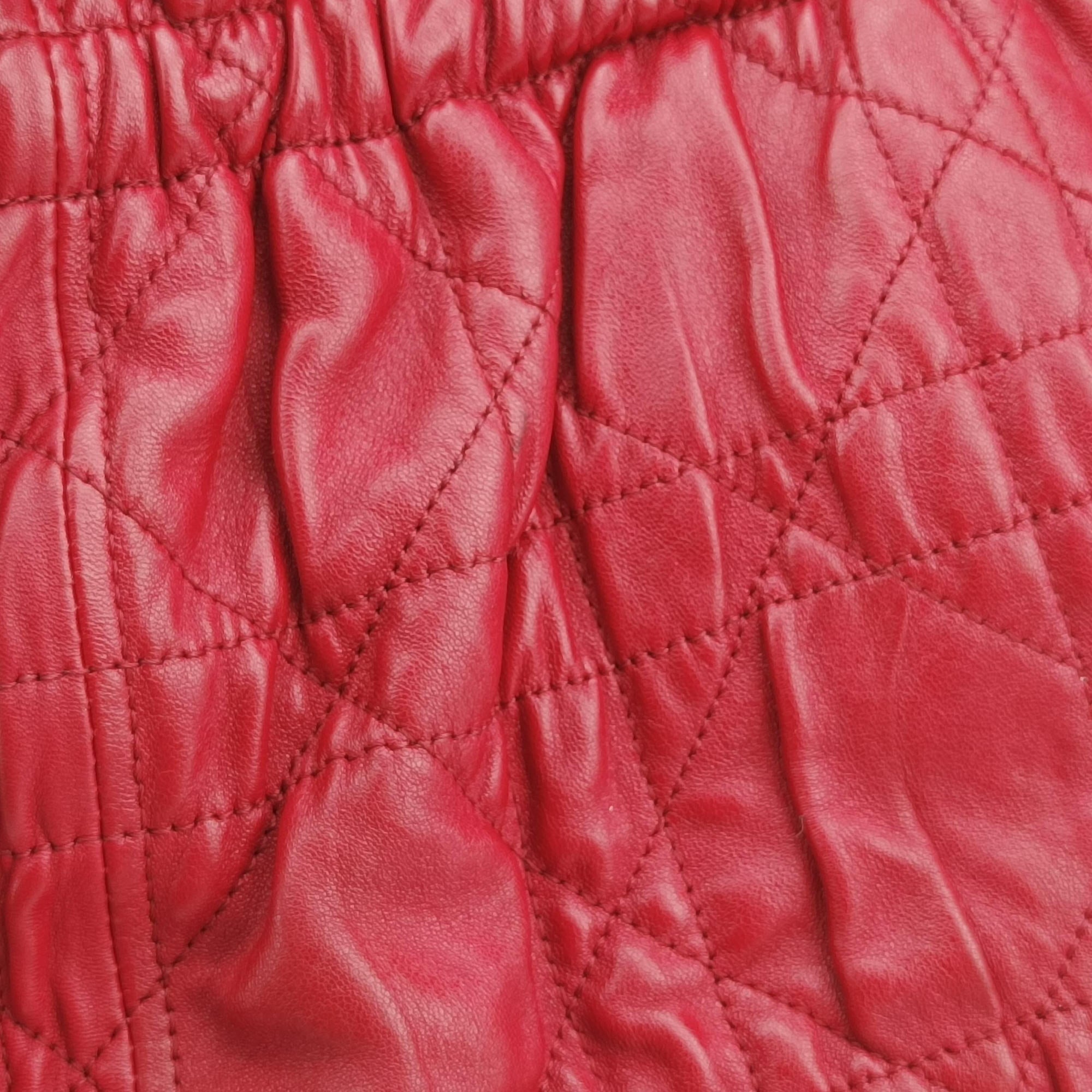 Delices Gaufre Cannage Tote Red lambskin 09-BO-0151デリス ゴーフル カナージュ トート レッド ラムスキン 09-BO-0151