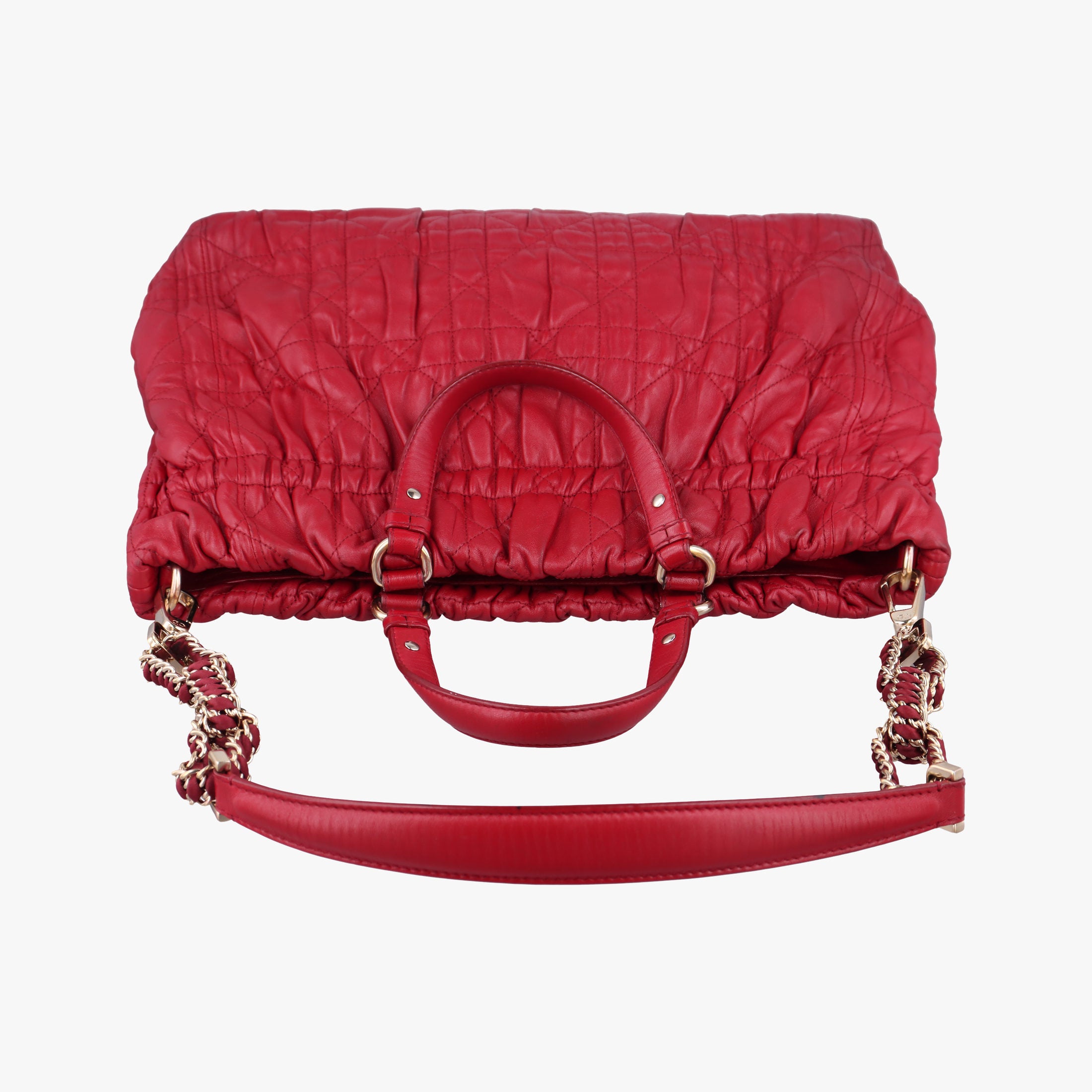 Delices Gaufre Cannage Tote Red lambskin 09-BO-0151デリス ゴーフル カナージュ トート レッド ラムスキン 09-BO-0151