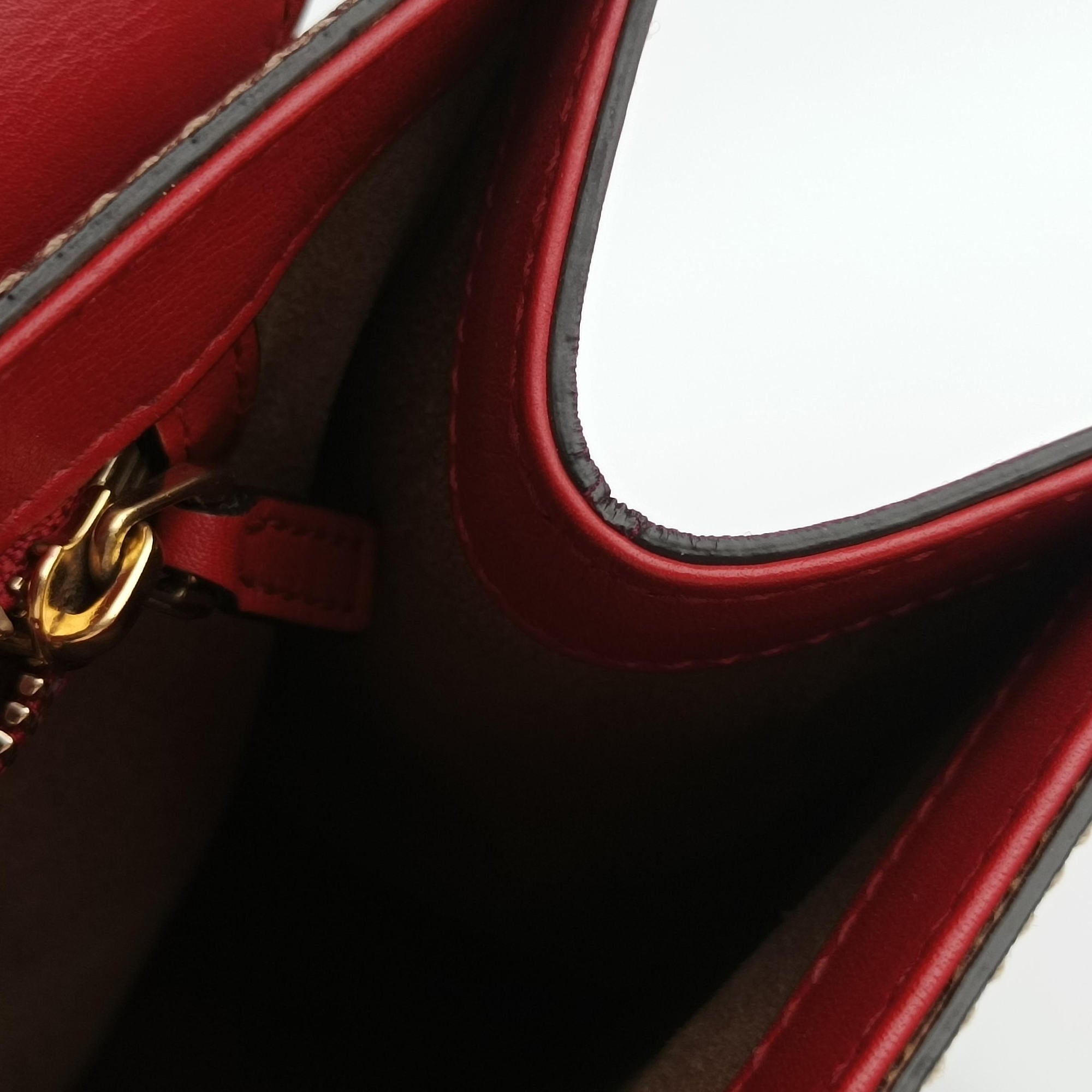 Secondhand Gucci Padlock beige×red×Multicolour PVC coated canvas×Leather 409486 shoulderbag | stylenewstar