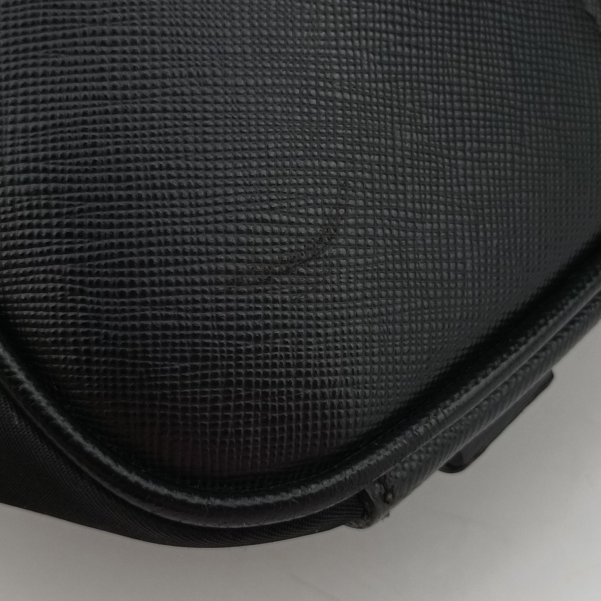 Nylon Briefcase Nero Black Nylon×SAFFIANO Leather VA0983 57ナイロン ブリーフケース ネロ ブラック ナイロン×サフィアーノレザー VA0983 57