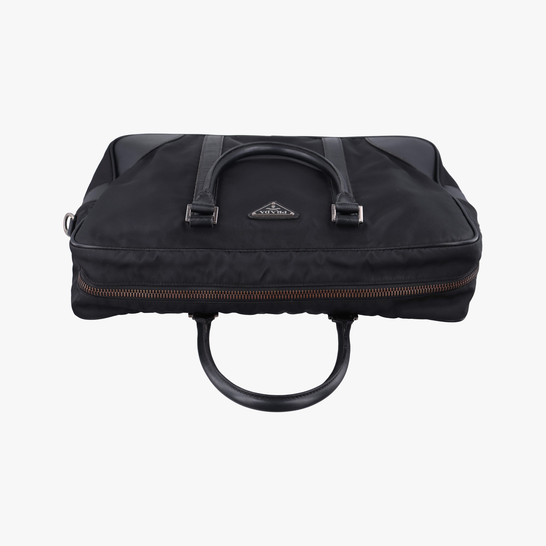Nylon Briefcase Nero Black Nylon×SAFFIANO Leather VA0983 57ナイロン ブリーフケース ネロ ブラック ナイロン×サフィアーノレザー VA0983 57
