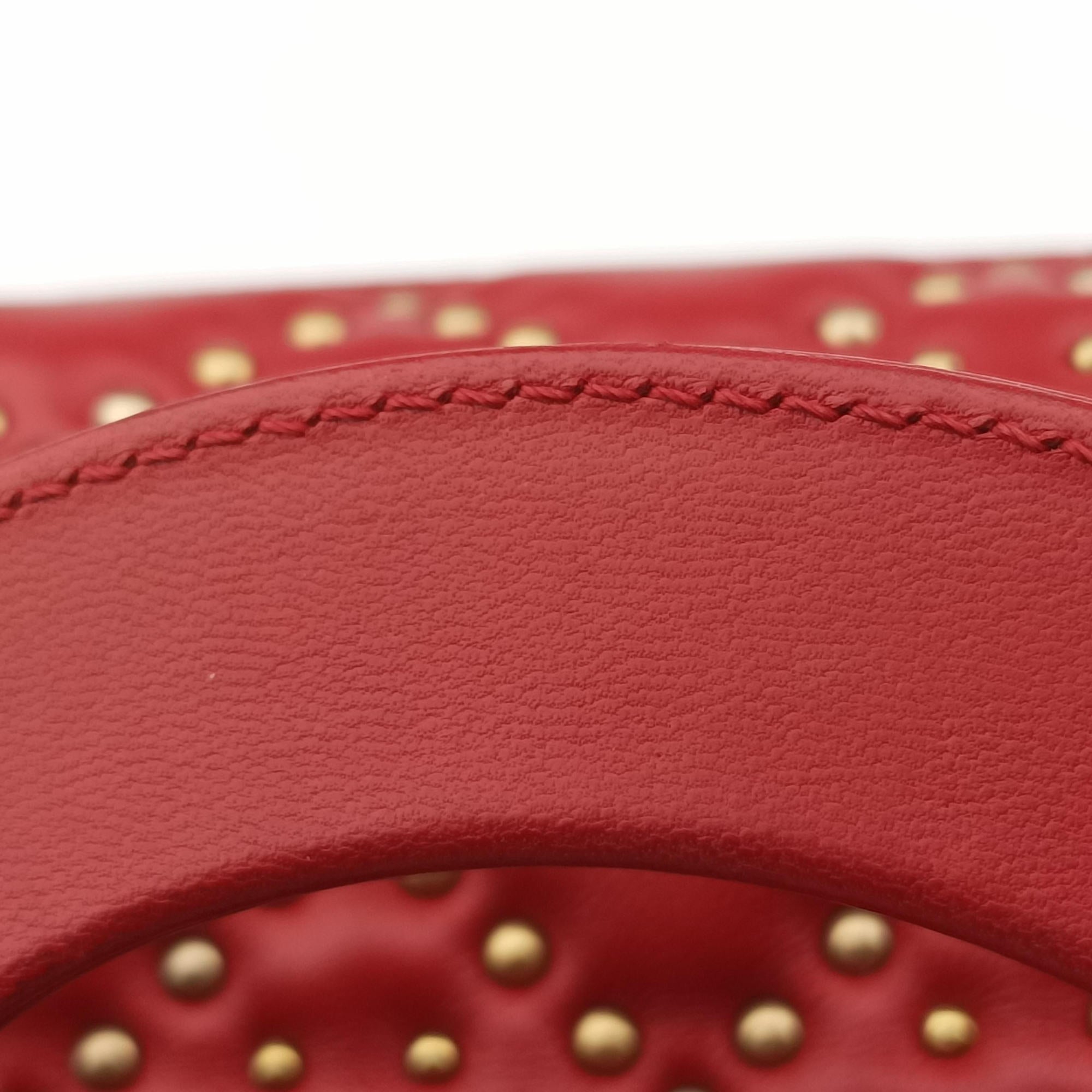 Lady Dior Red lambskin 28-MA-0117レディディオール レッド ラムスキン 28-MA-0117