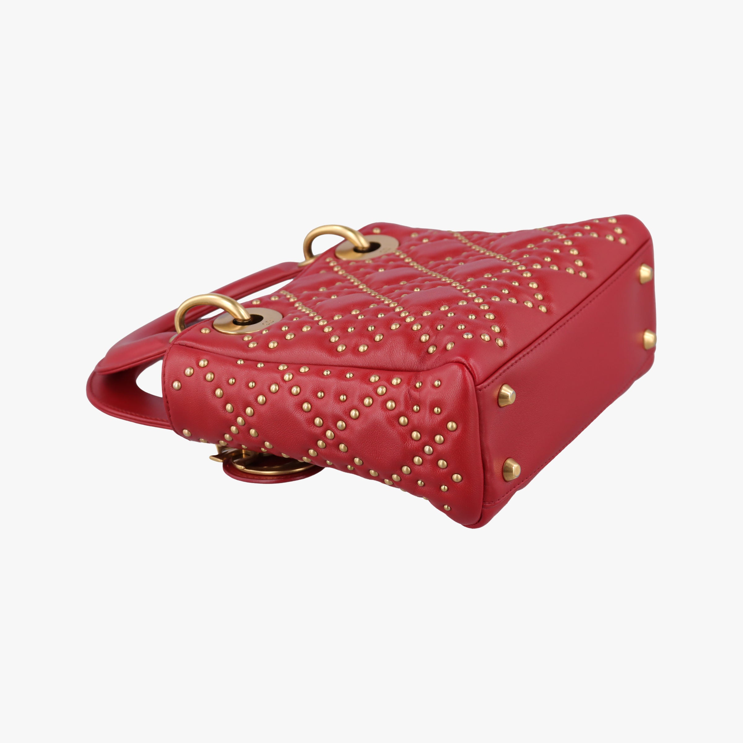 Lady Dior Red lambskin 28-MA-0117レディディオール レッド ラムスキン 28-MA-0117