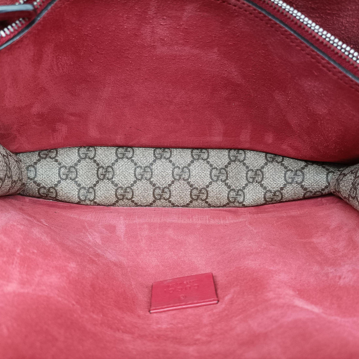 Dionysus Beige×red PVC coated canvas × suede 400249 H027425969ディオニュソス ベージュ×レッド PVCコーティングキャンバス × スエード 400249 H027425969