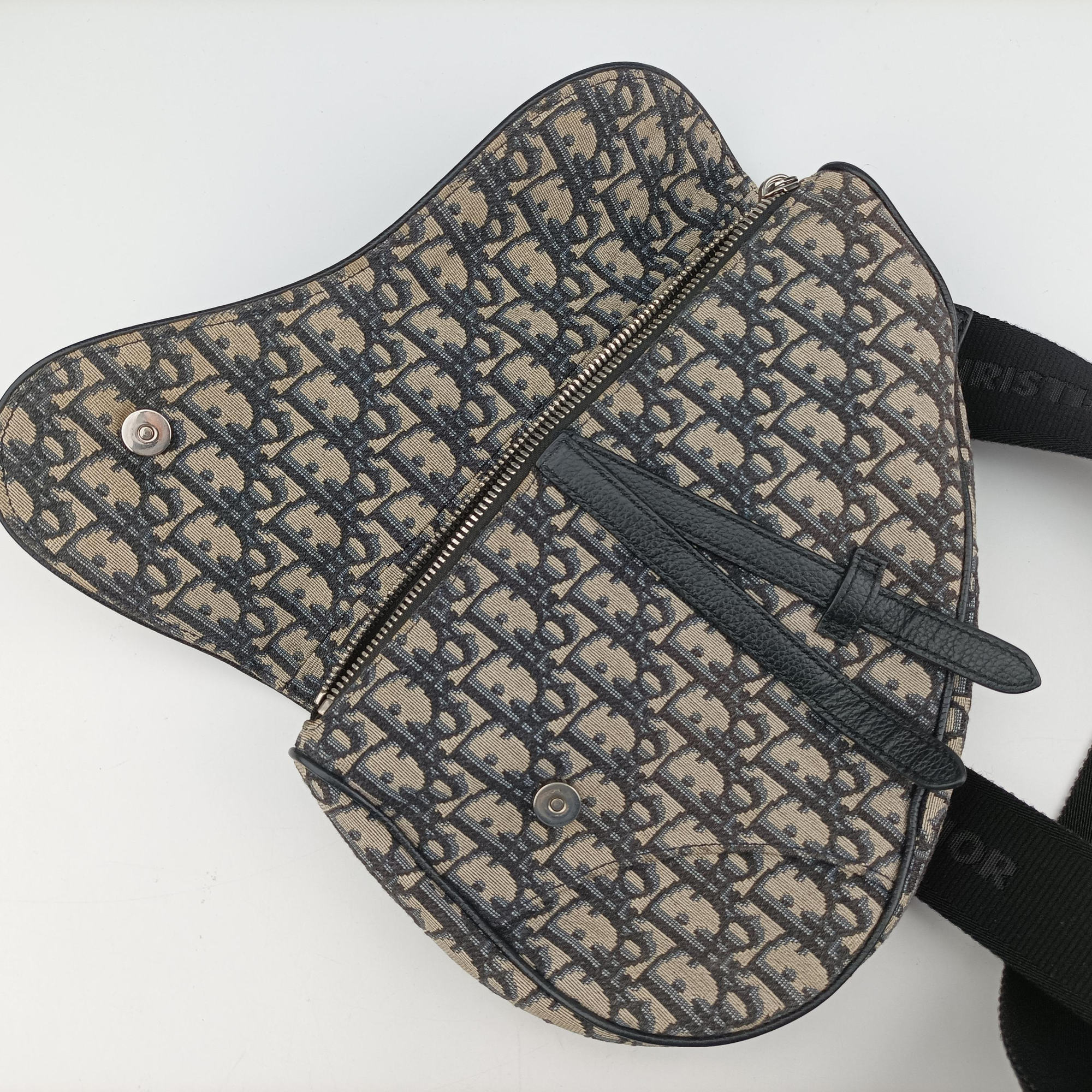 saddle Navy×Gray Jacquard×Leather 02-BO-0199サドル ネイビー×グレー ジャガード×レザー 02-BO-0199