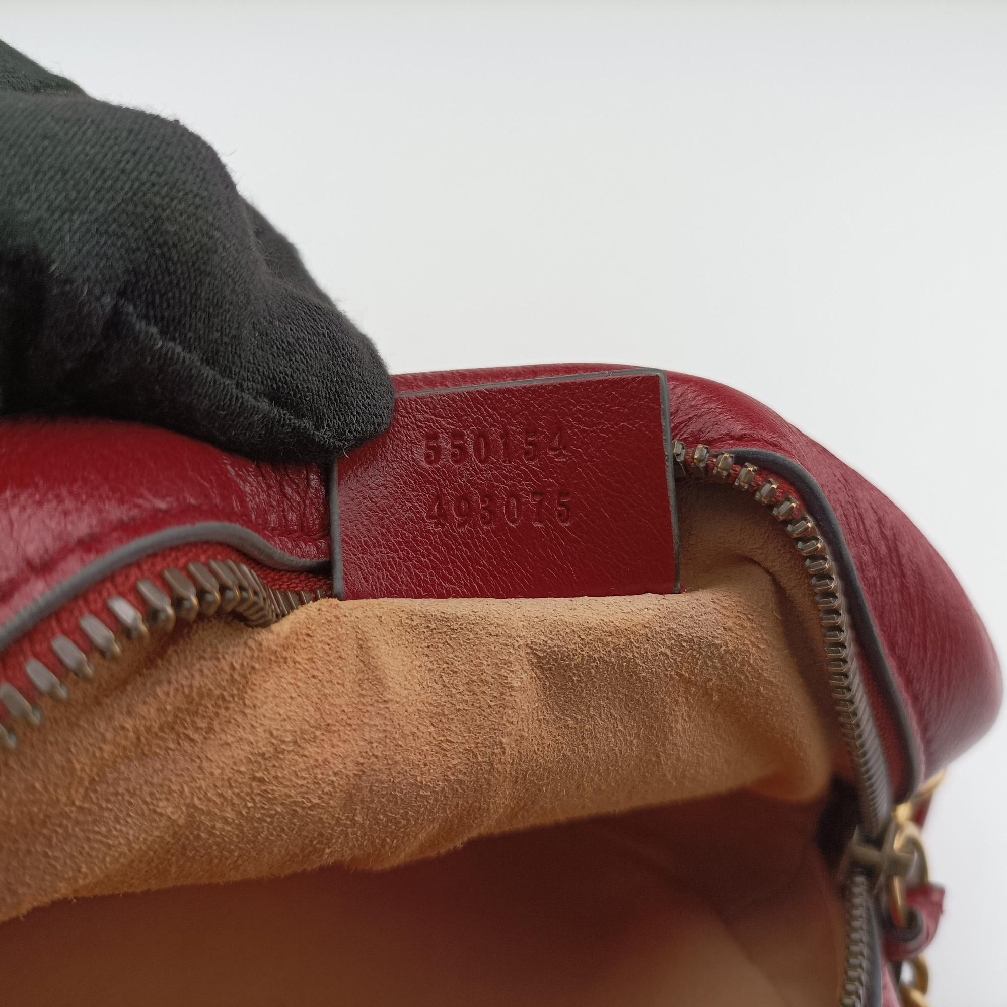GG Marmont Red Leather 550154 C027222696GGマーモント レッド レザー 550154 C027222696