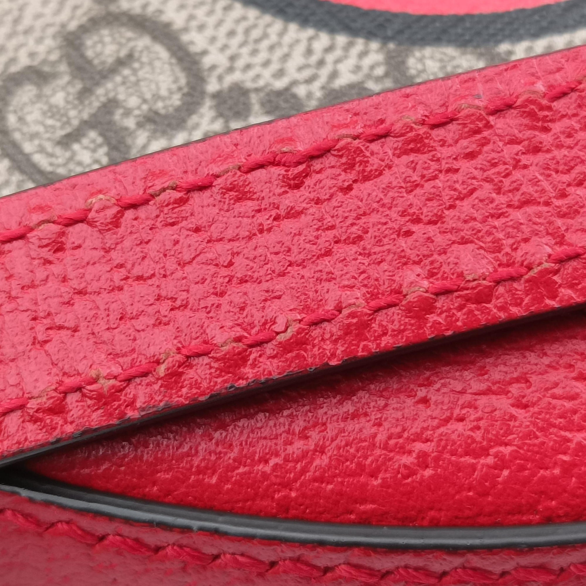 GG supreme Apple Red×beige PVC coated canvas×Leather 625216 E033026723GGスプリーム アップル レッド×ベージュ PVCコーティングキャンバス×レザー 625216 E033026723