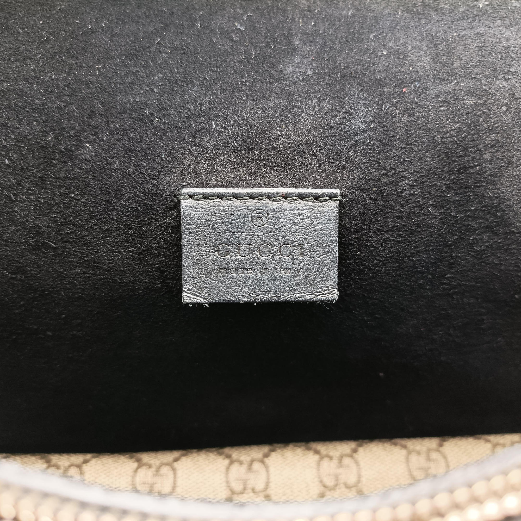 Pre-owned Gucci Dionysus beige×black PVC coated canvas x Suede 400249 shoulderbag | stylenewstar