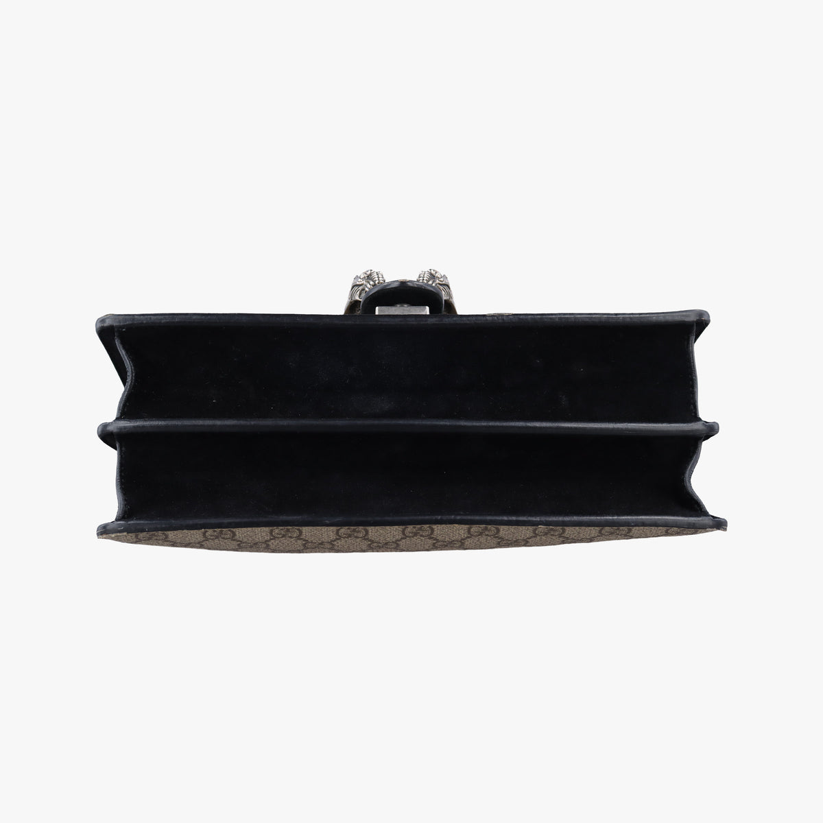Pre-owned Gucci Dionysus beige×black PVC coated canvas x Suede 400249 shoulderbag | stylenewstar