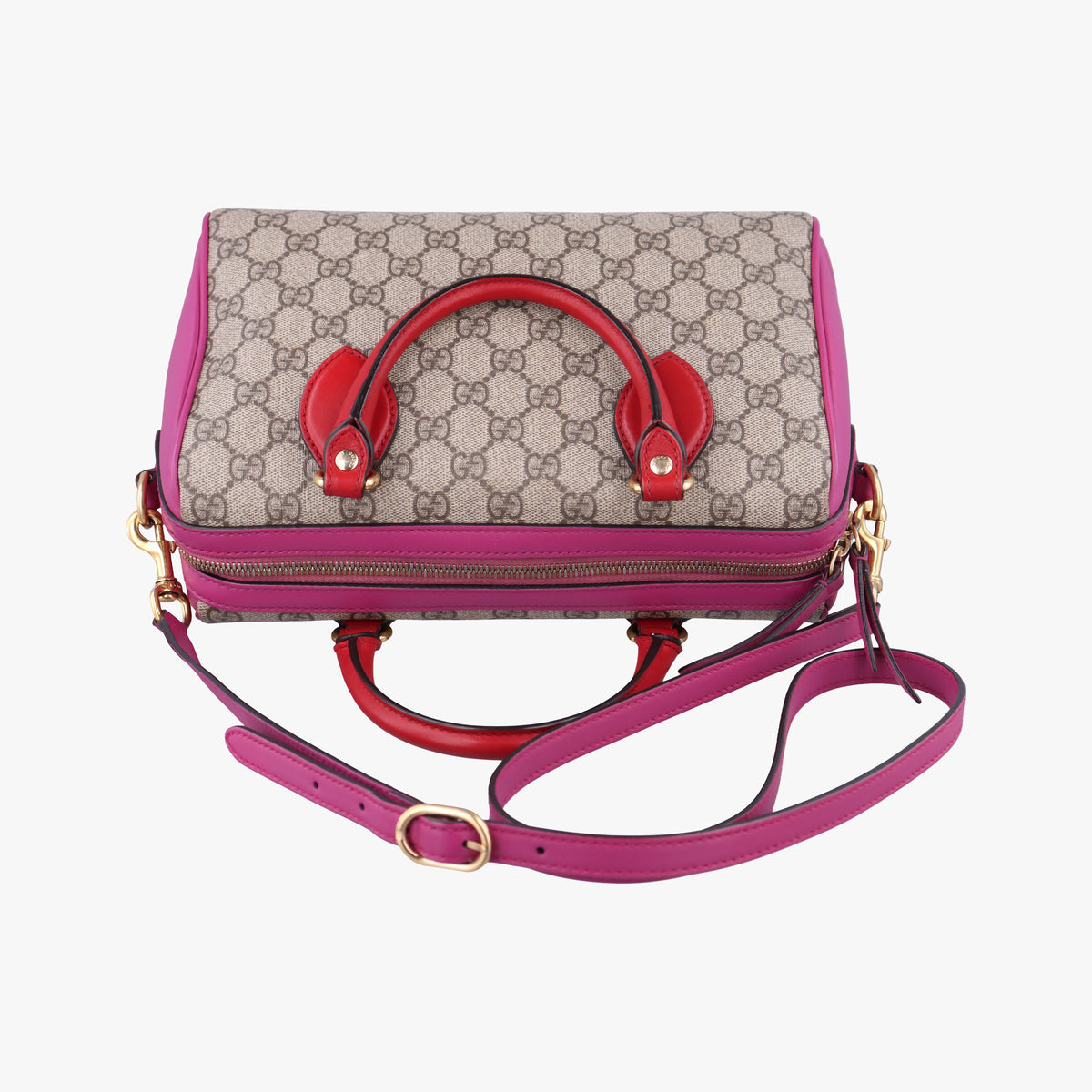 GG SUPREME beige×red×pink PVC coated canvas×Leather 409529 H019476076GGスプリーム ベージュ×レッド×ピンク PVCコーティングキャンバス×レザー 409529 H019476076