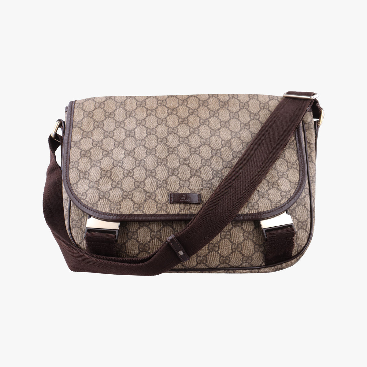 Secondhand Gucci GG Plus Messenger Brown PVC coated canvas×Leather 201732 shoulderbag | stylenewstar