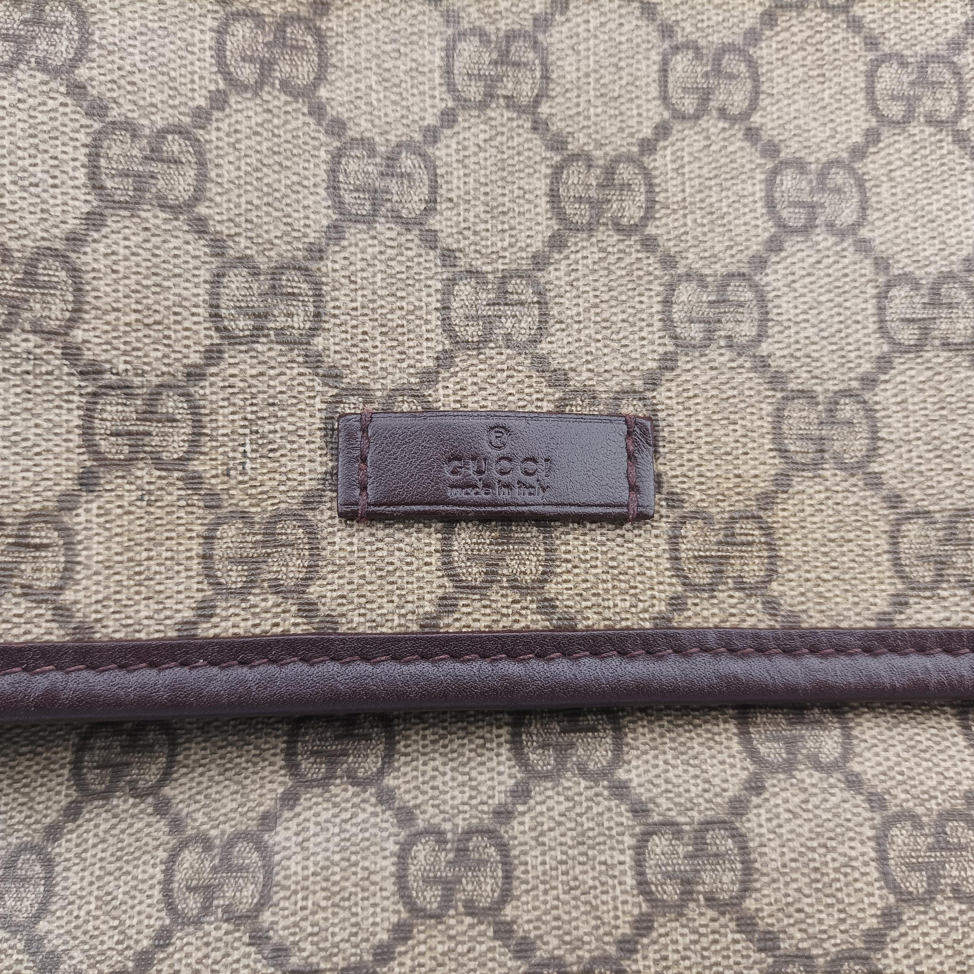 Secondhand Gucci GG Plus Messenger Brown PVC coated canvas×Leather 201732 shoulderbag | stylenewstar
